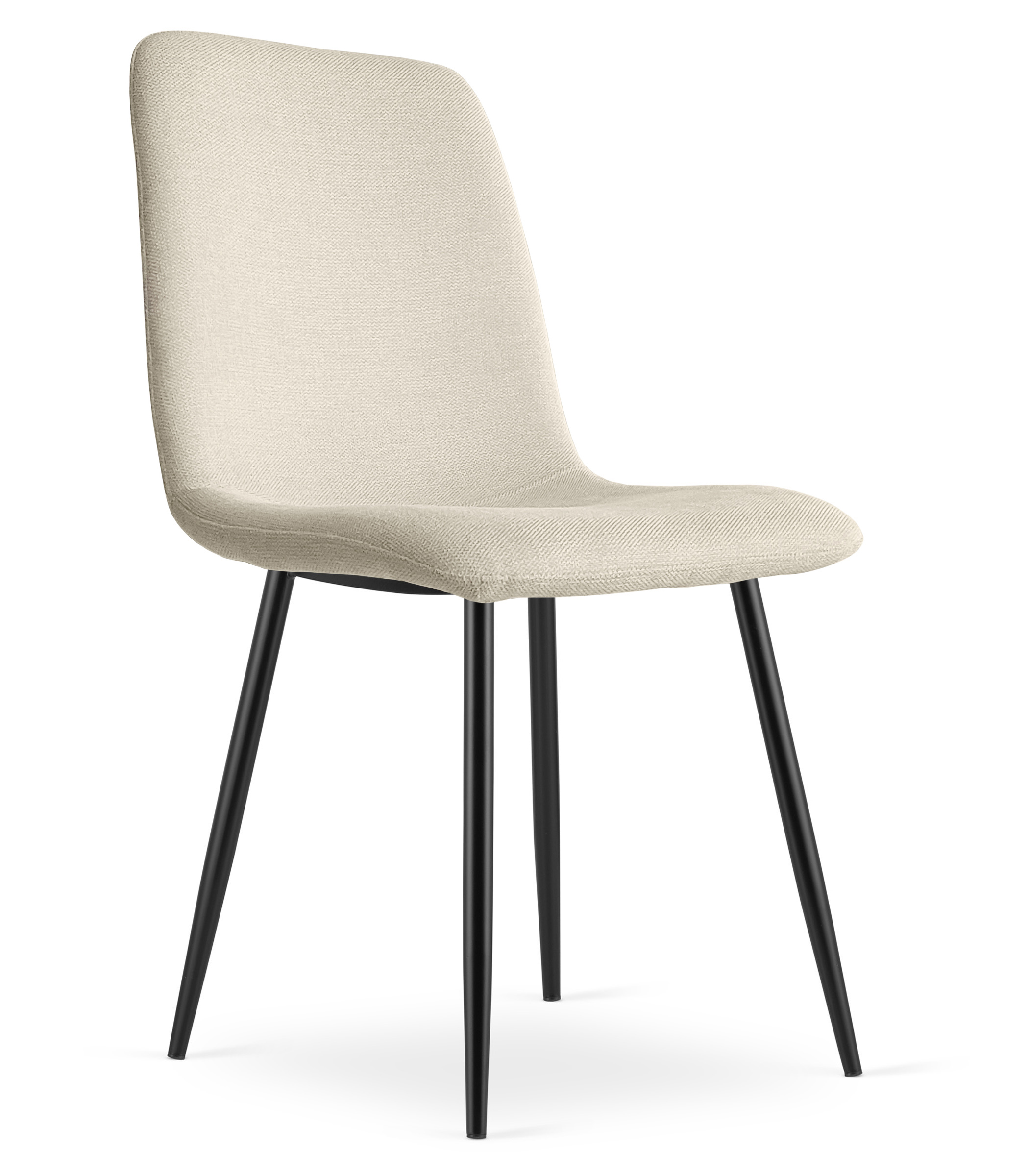 RIFT-verhoiltu tuoli, beige, mustat jalat (1 kpl)