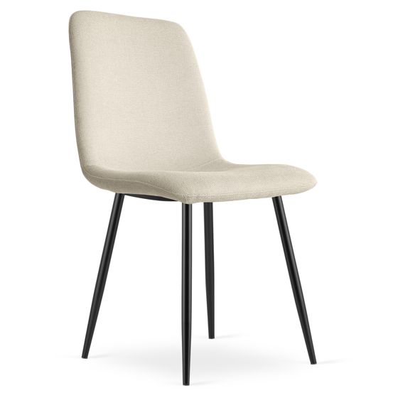 RIFT-verhoiltu tuoli, beige, mustat jalat (1 kpl)