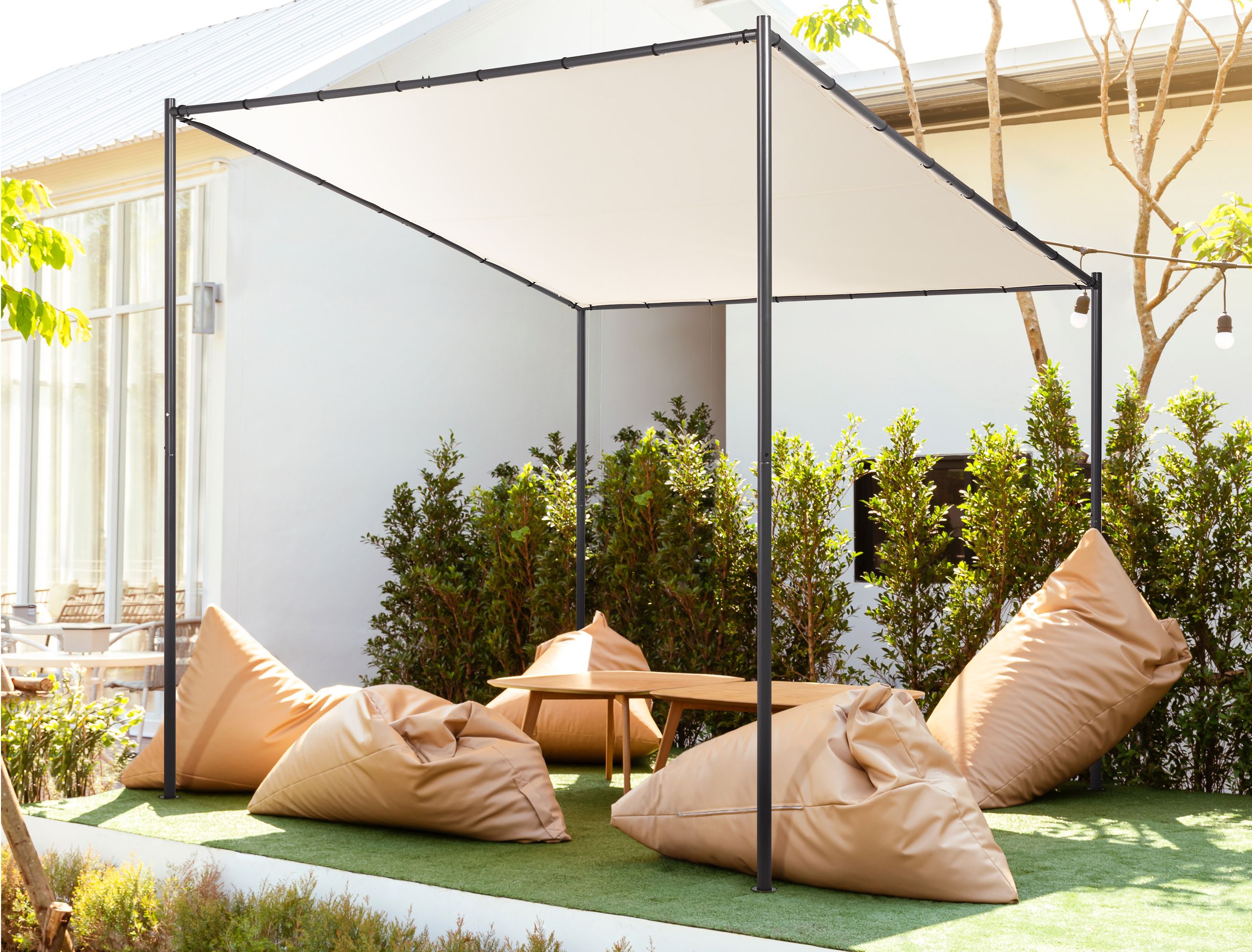 Paviljonki VIMINO metalli 282 cm 294 cm Beige