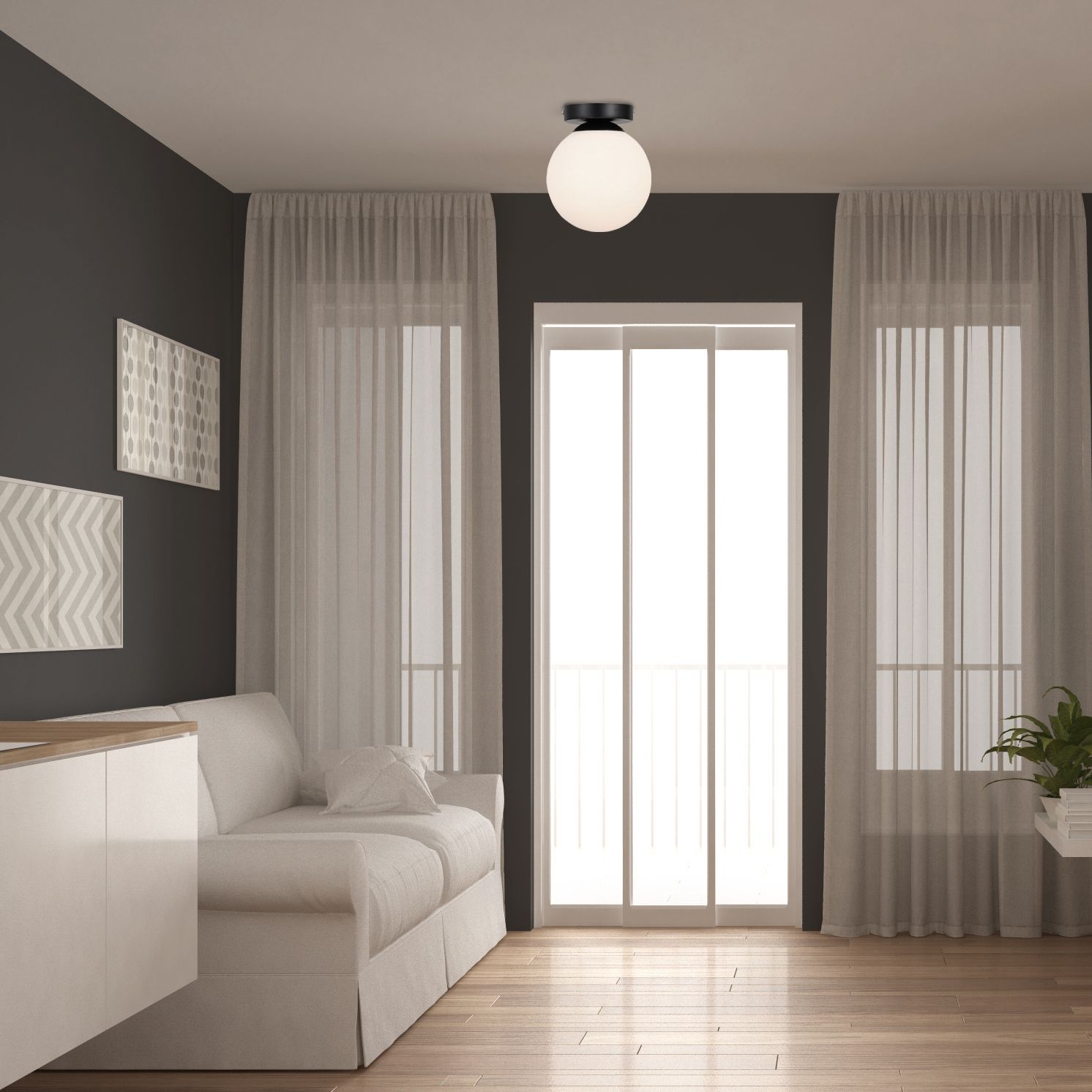 TOOLIGHT kattovalaisin APP1155-1C musta, 17x15x15cm