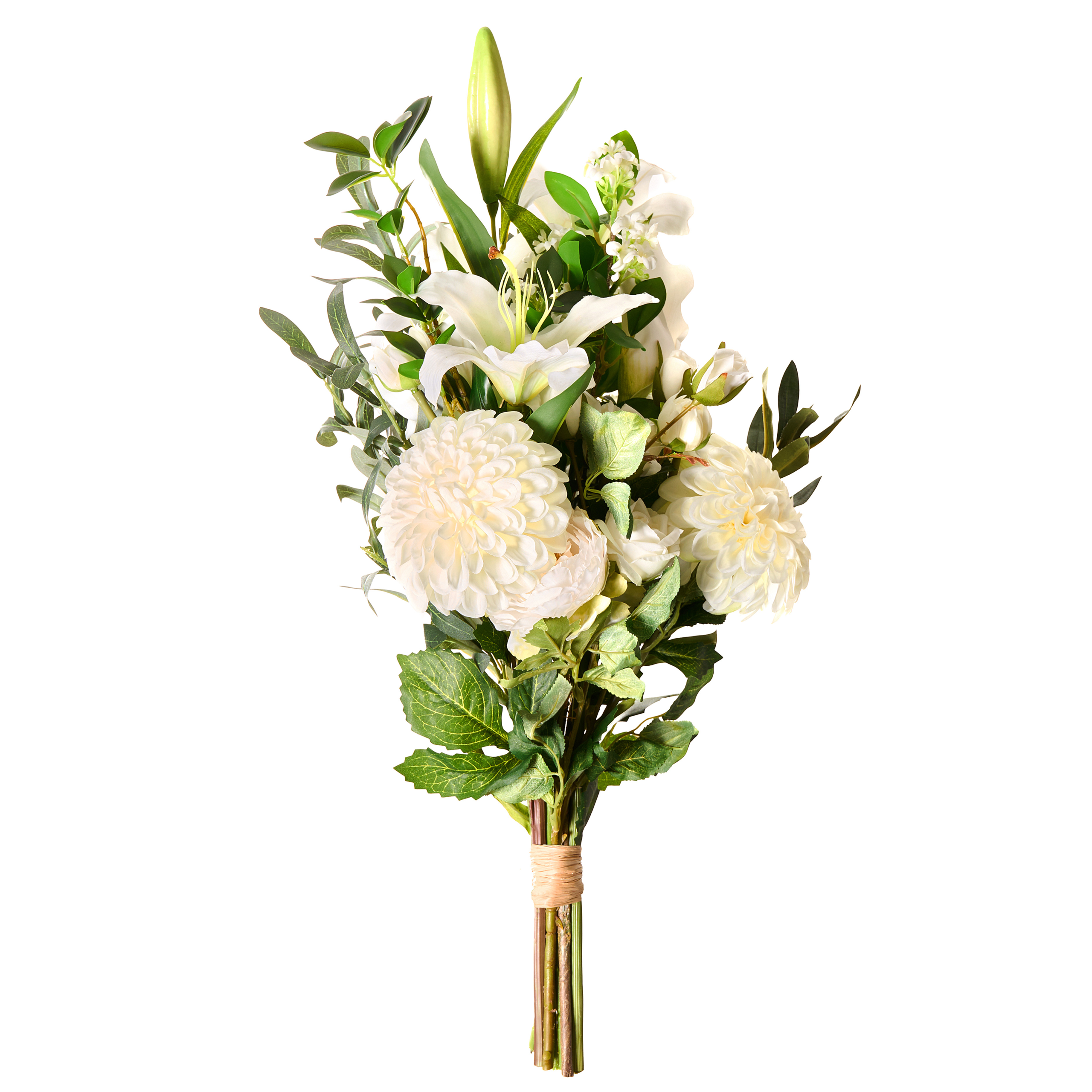 Tekokukkakimppu PARREIRA 67 cm Valkoinen