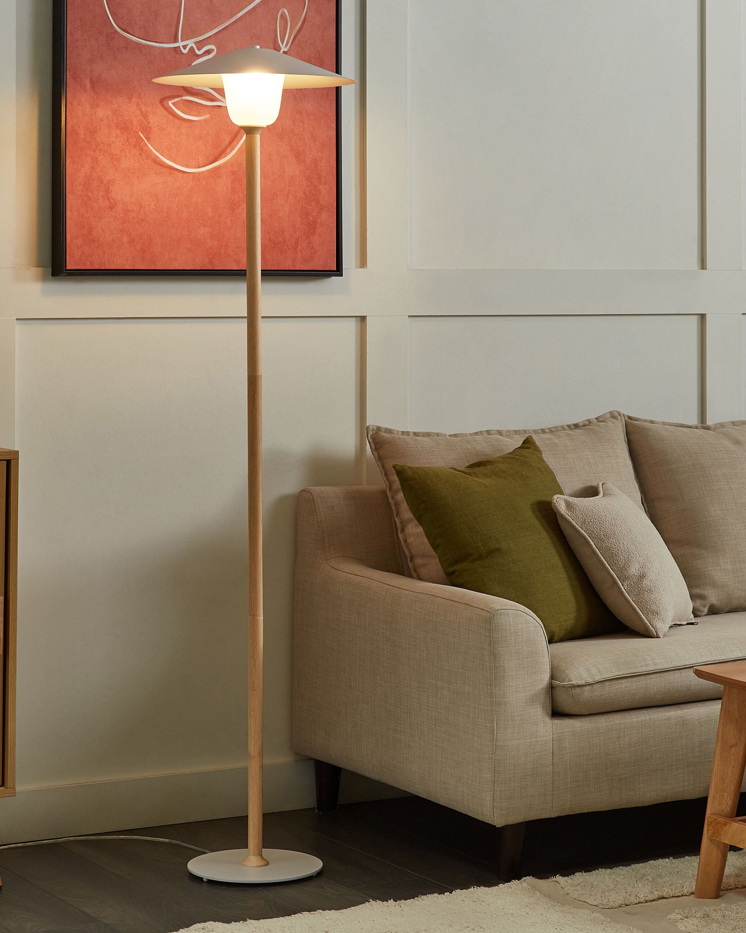 Lattiavalaisin MOPPY tammi Valkoinen