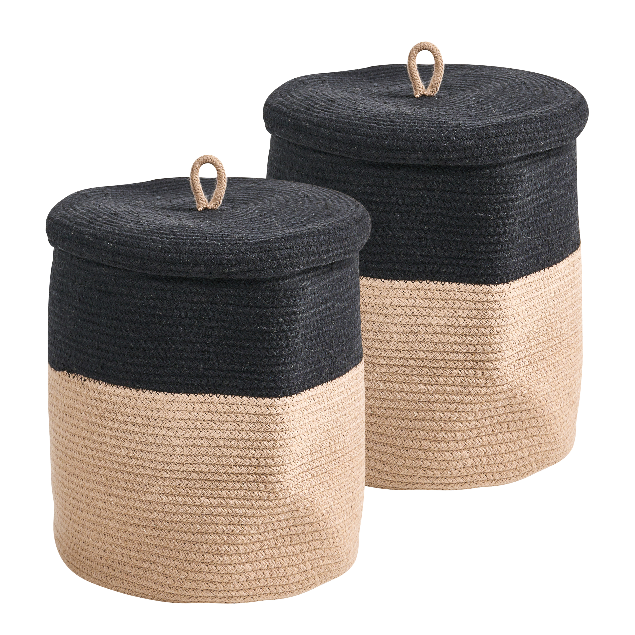 Korisetti 2 kpl SILOPI Puuvilla Musta/beige