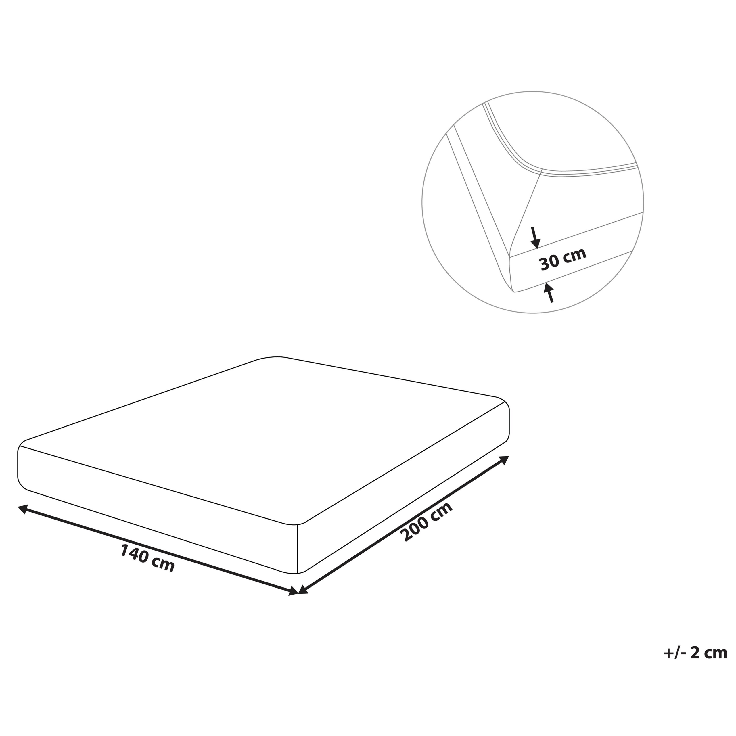 Muotoonommeltu lakana JANBU puuvilla 140 x 200 cm Keltainen