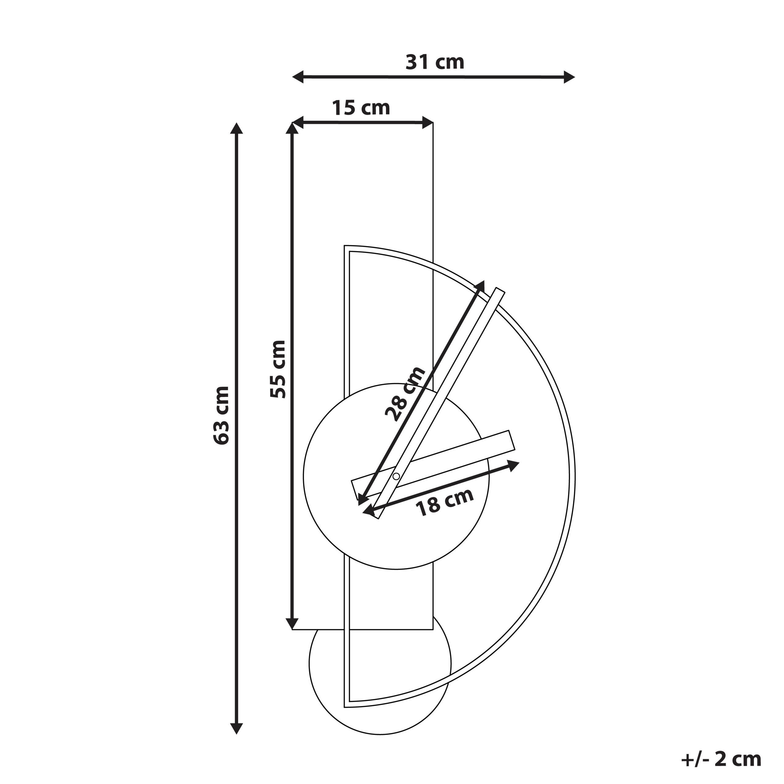 Seinäkello CEVINS 31 cm Metalli Vaaleanvihreä