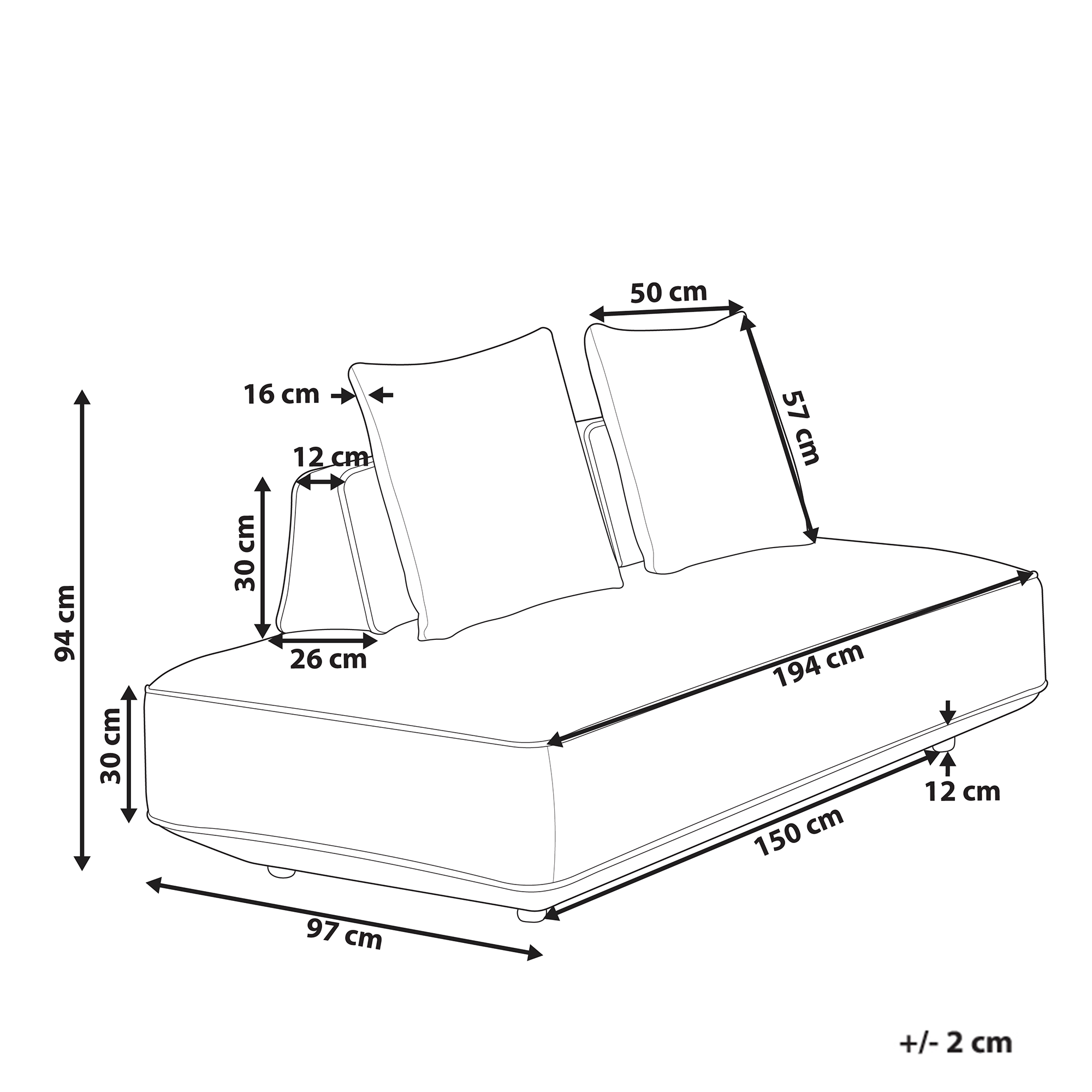 Divaani SEILLANS kangas Tummanharmaa