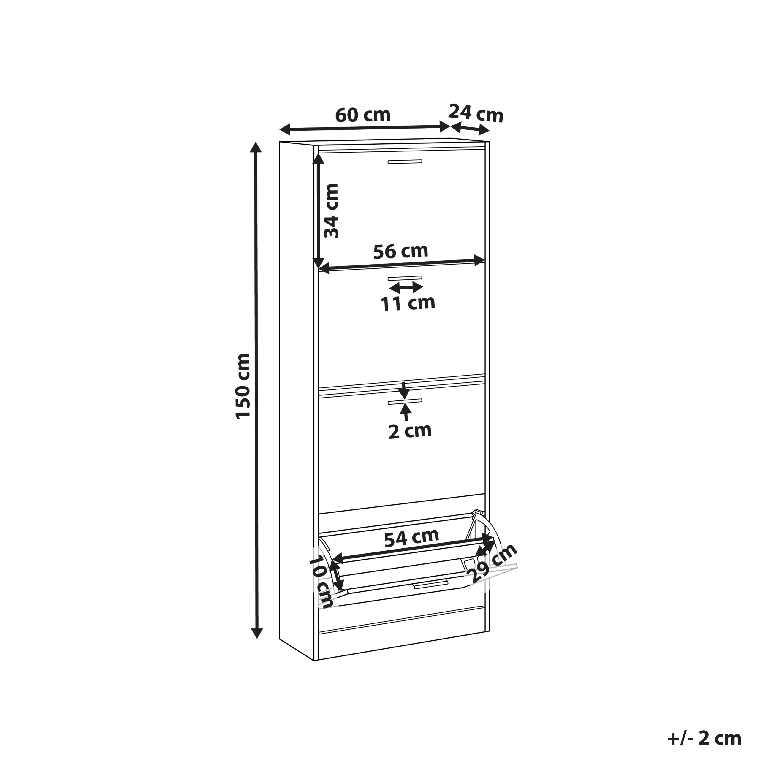Kenkäkaappi BOWRAL Vaaleanruskea