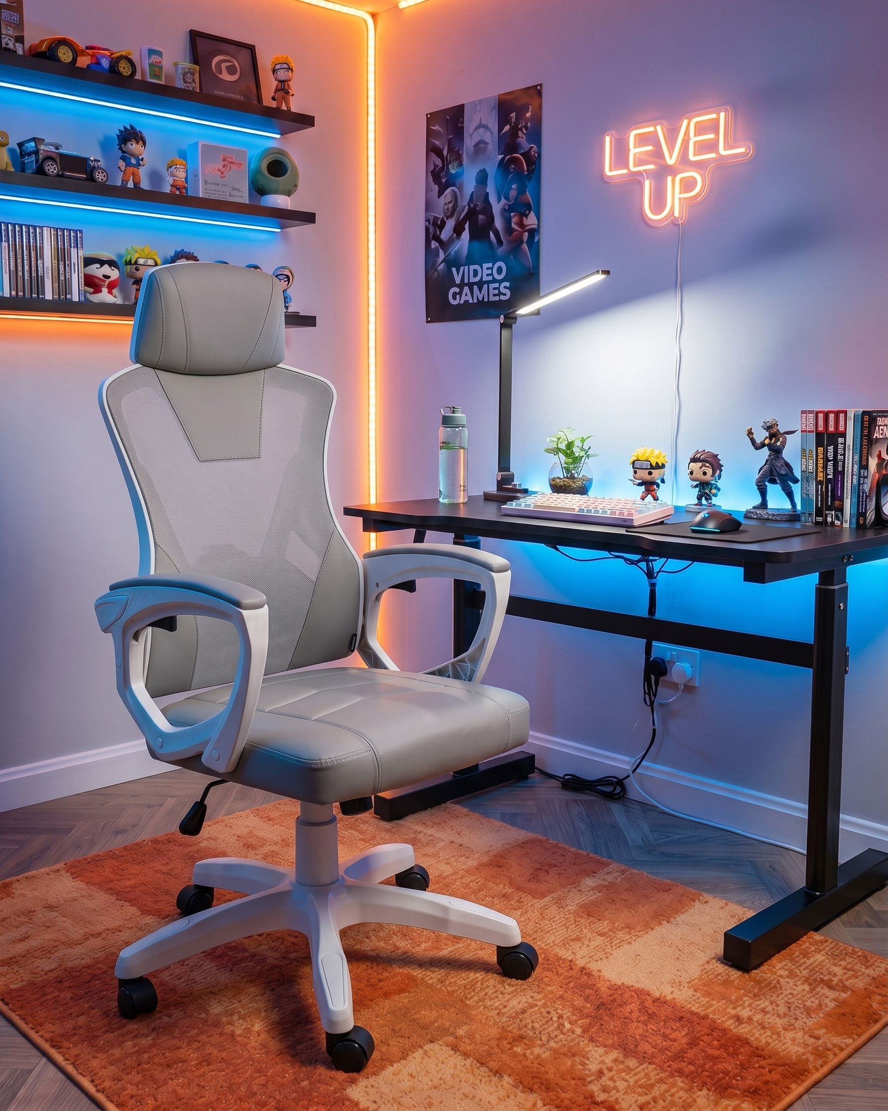 Toimistotuoli IGNIS Keinonahka Vaaleanharmaa
