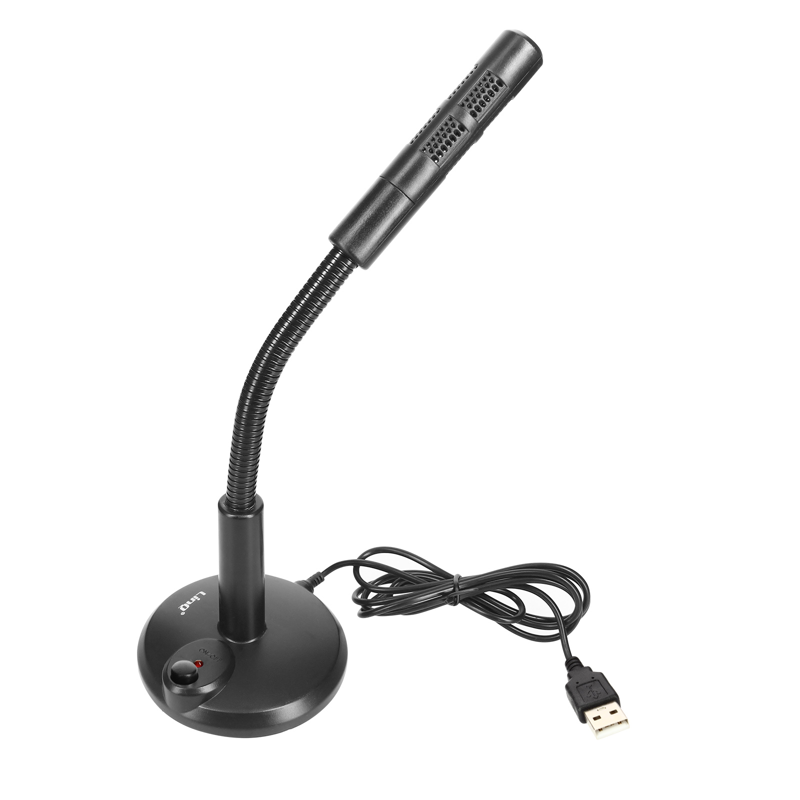 USB-pöytämikrofoni monisuuntaisella äänellä ja melunvaimennuksella