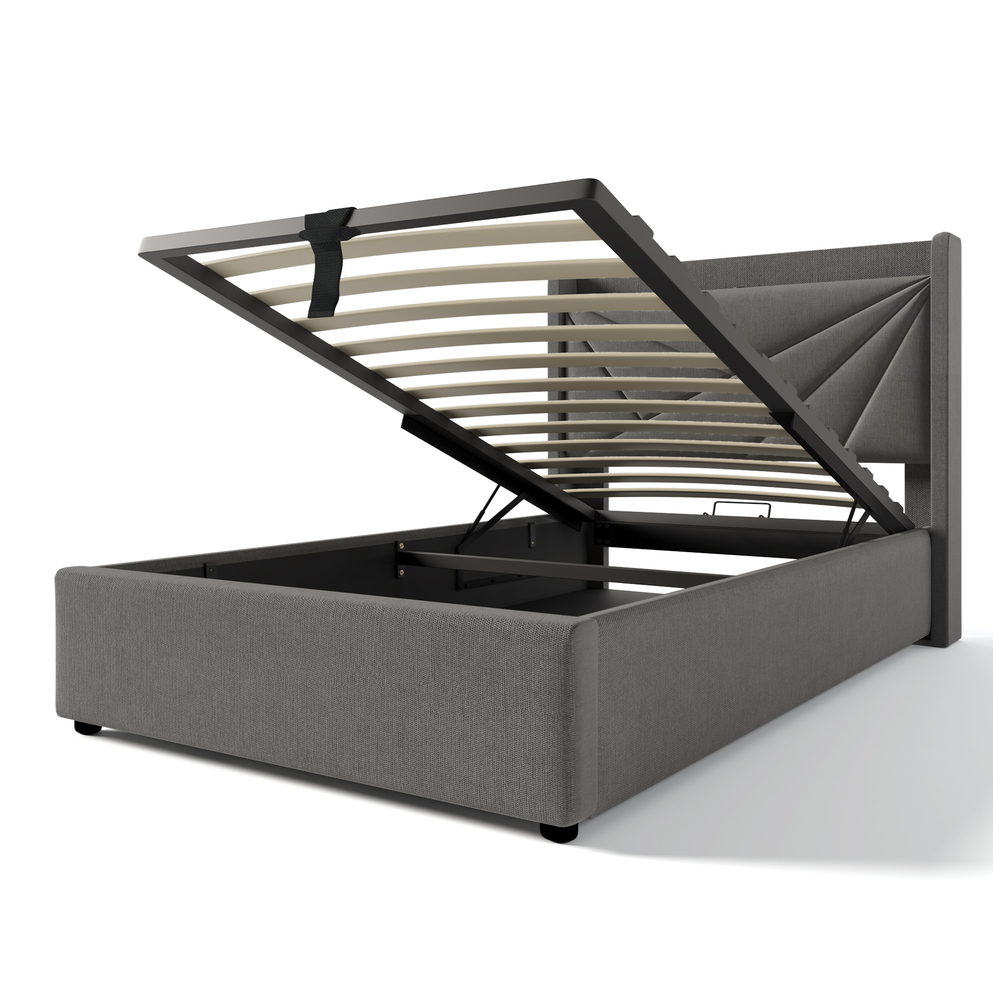 Verhoiltu yhden hengen sänky, 90x200 cm, USB C -säilytyspääty, liinavaate