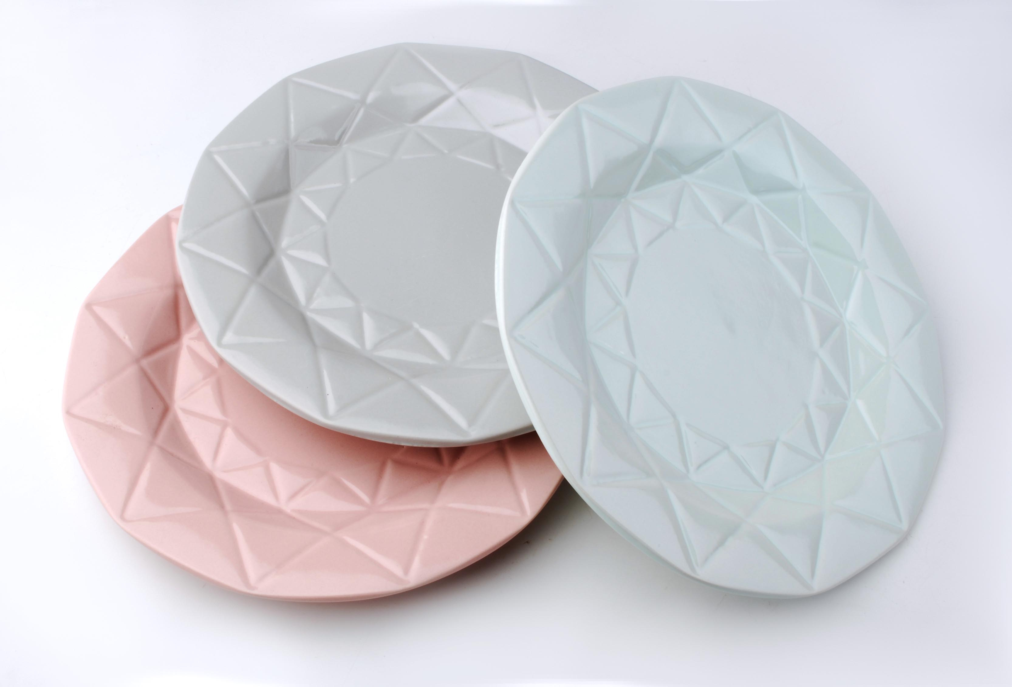 Litteä lautanen keramiikka Affek Design Adel 24 cm vaaleanpunainen 1 kpl