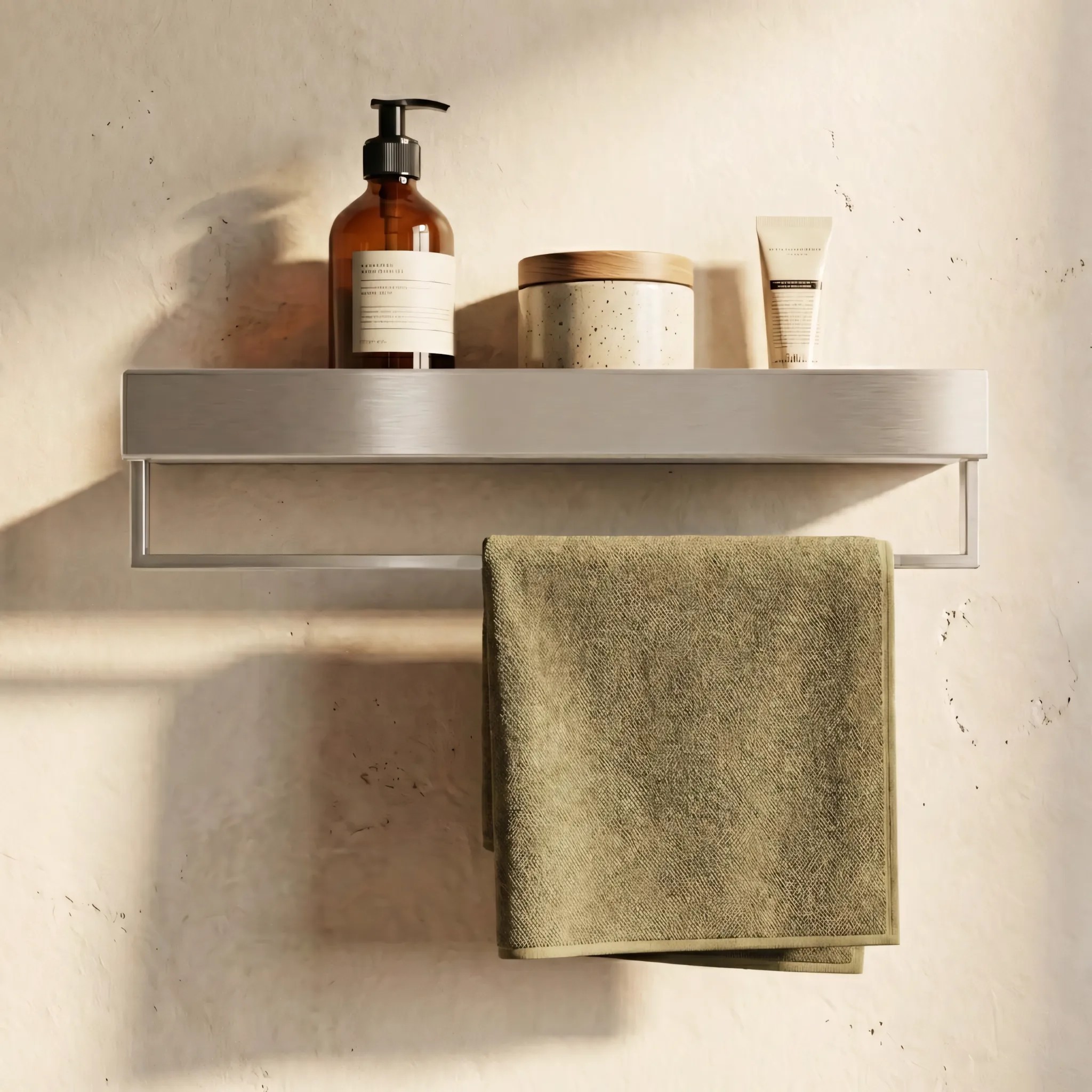 REA kylpyhuonehylly SF01-450 harjattu teräs, 45X9X11CM