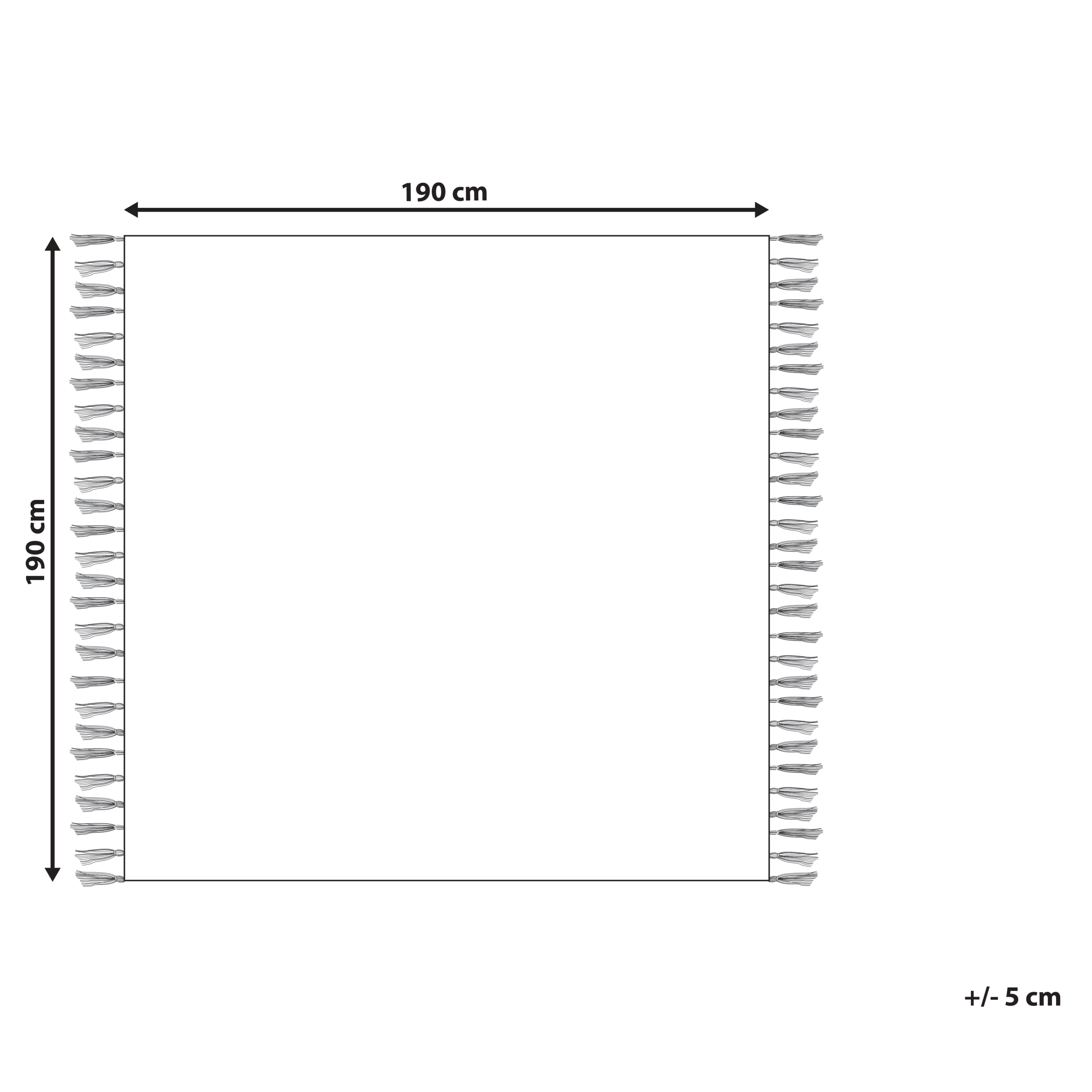 Torkkupeitto CHACK Puuvilla 190 x 190 cm Beige
