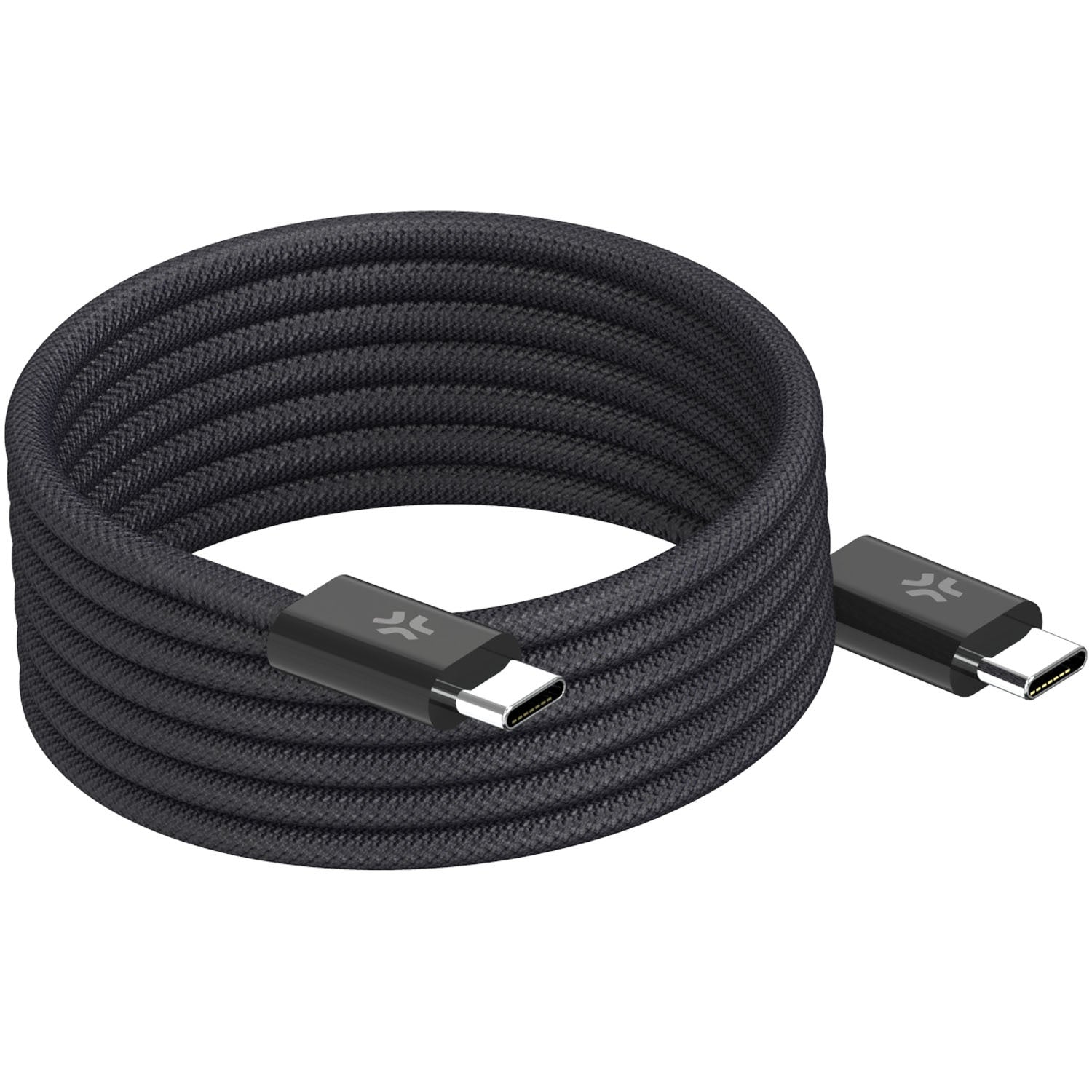 USB-C magneettipunottu kaapeli, 60W, 1m, musta