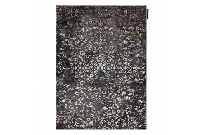 Matto DE LUXE moderni 2078 Ornamentti vintage pesty - Rakenteellinen harmaa 160x220 cm