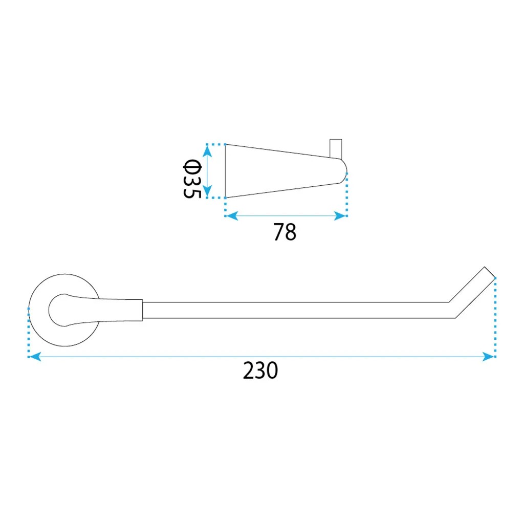 REA WC-paperiteline VIBE 16205 Harjattu kulta, 7, 8X22, 5X3, 5CM