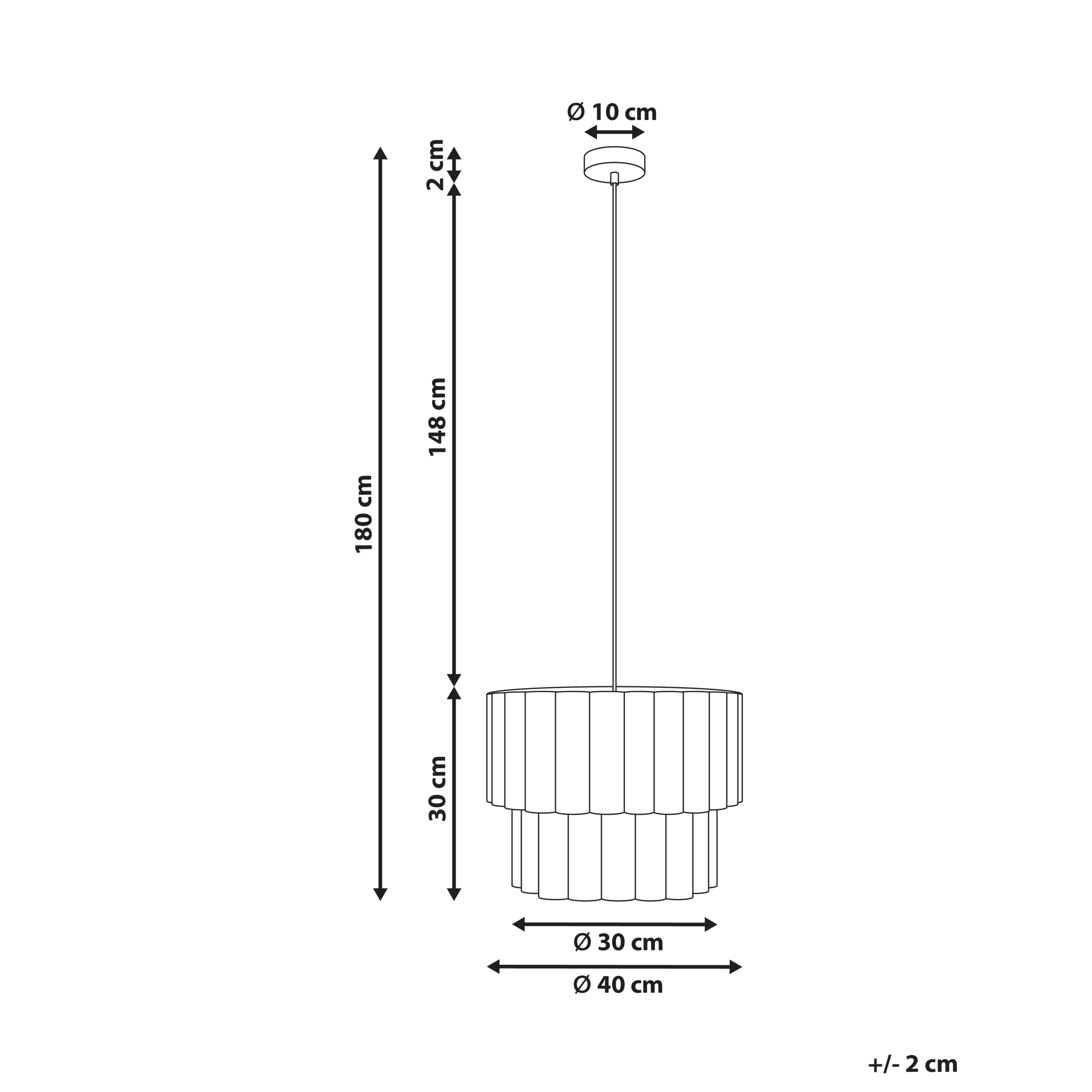 Riippuvalaisin BELESSA pellava Vaaleanbeige