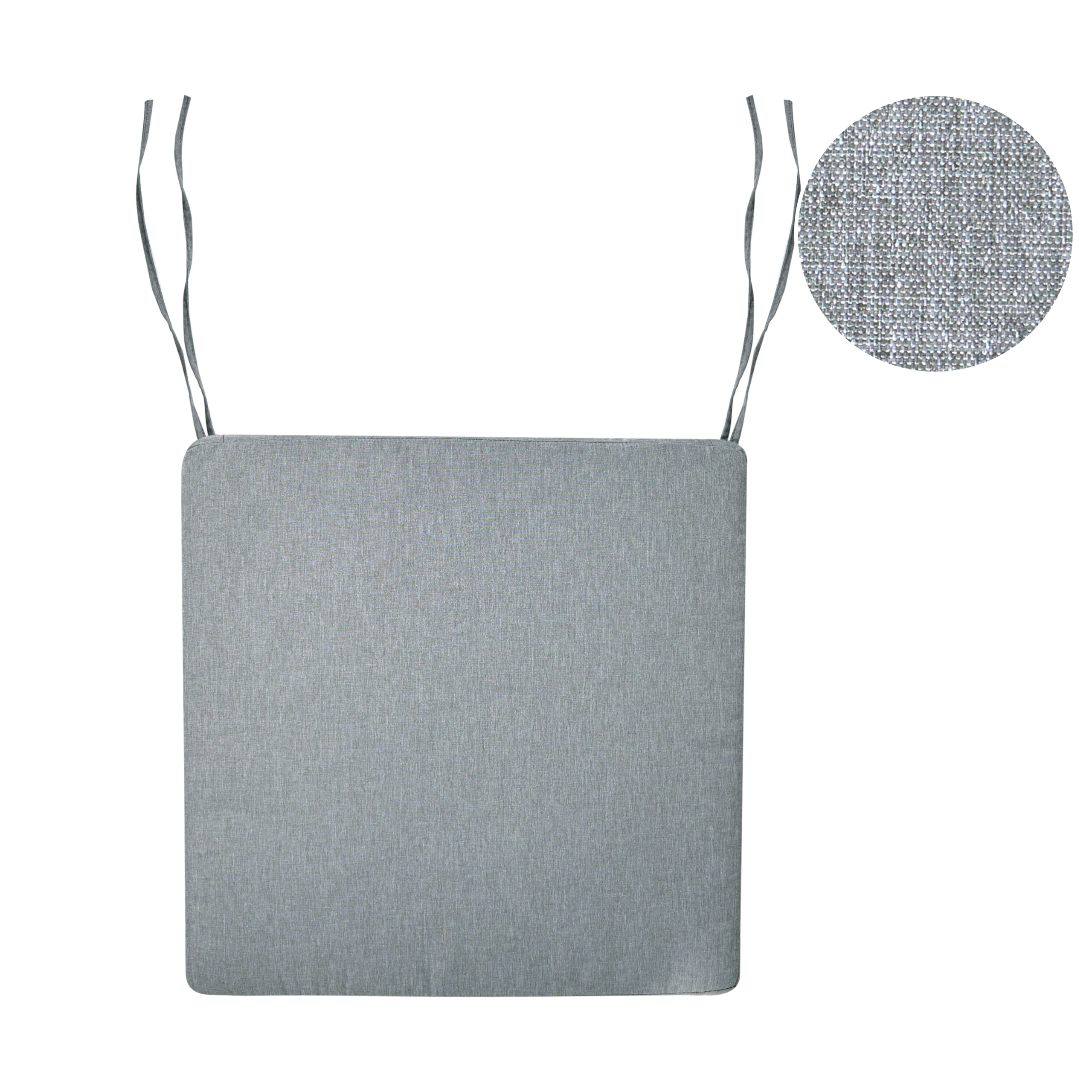 Puutarhatuolin istuintyyny SASSARI PREMIUM 46 x 46 cm Meleerattu harmaa