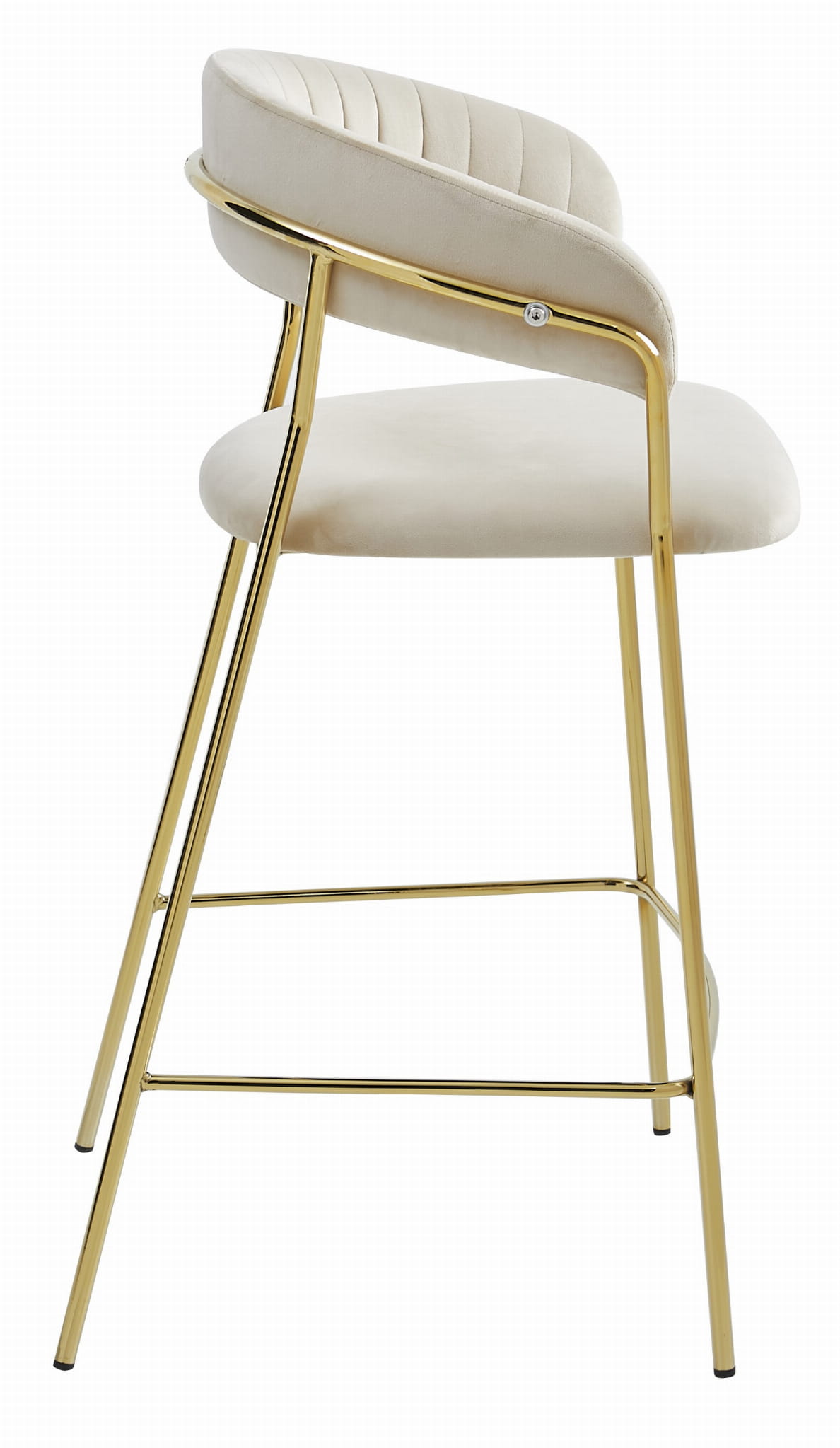 Baarituoli - Leobert - BADIA - sametti beige/kullanväriset jalat - setti 2 kpl