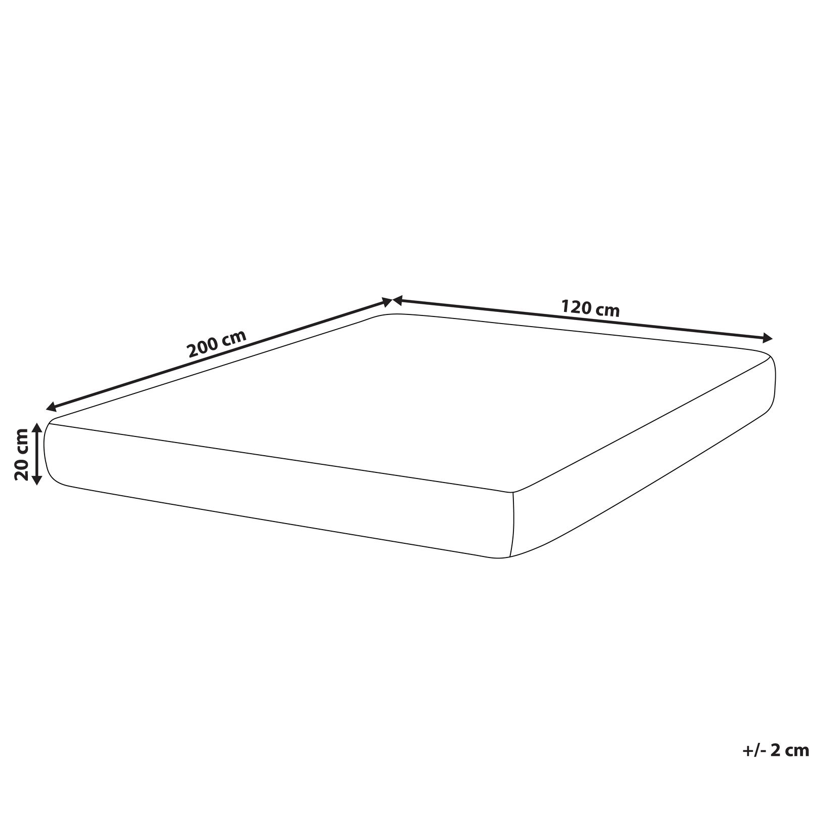 Pussijousitettu muistivaahtopatja FLUFFY H3/4 kova 120 x 200 cm