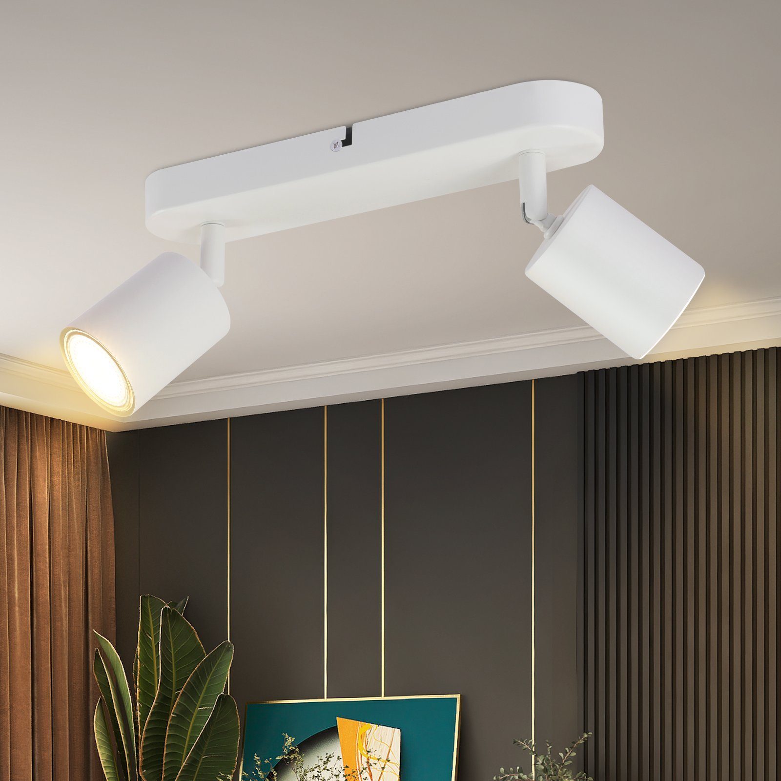 NETTLIFE 2 spottivalaisin musta kattovalaisin käytävään GU10 moderni lamppu kääntyvä design