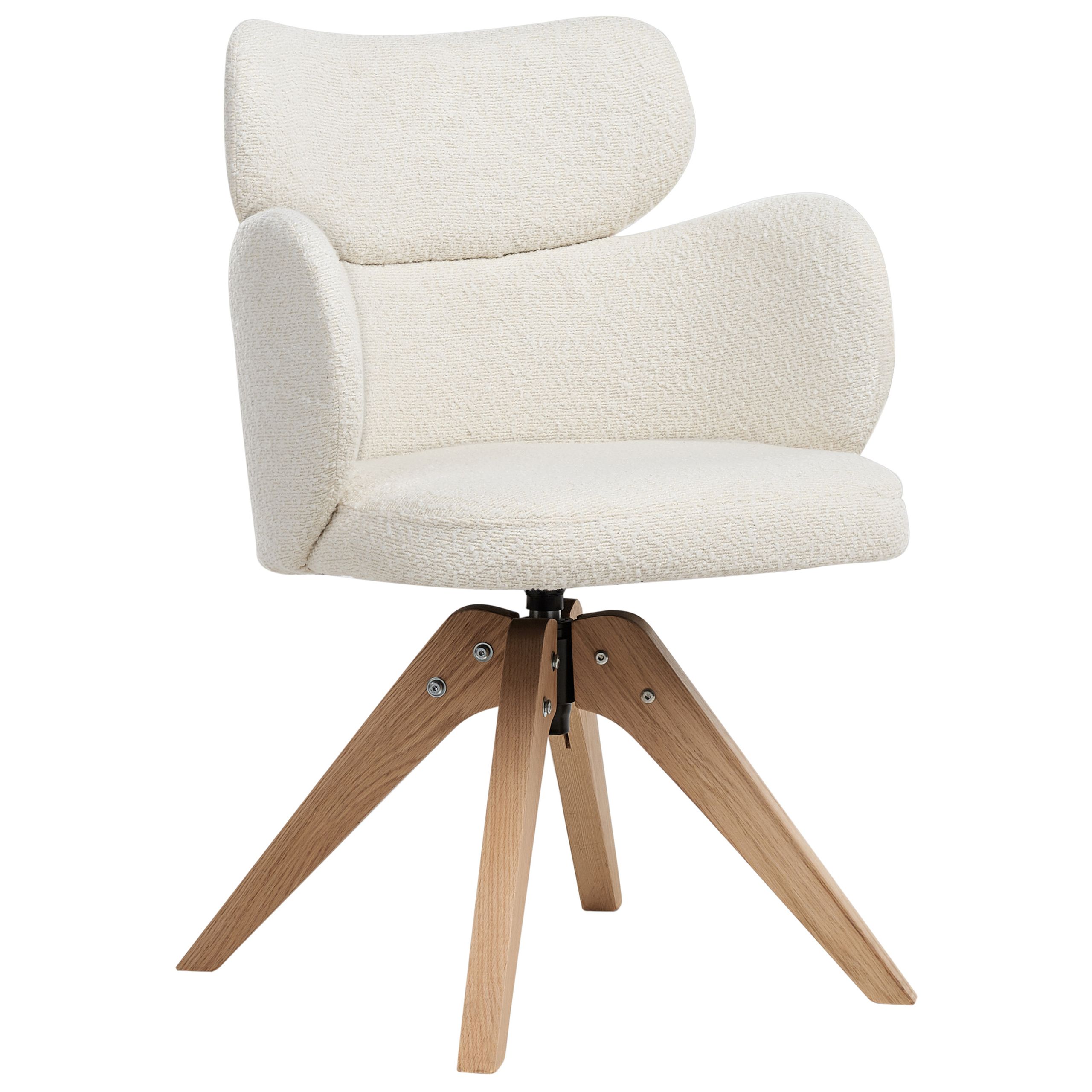 Ruokatuoli pyörivä MARCY buklee Vaaleanbeige