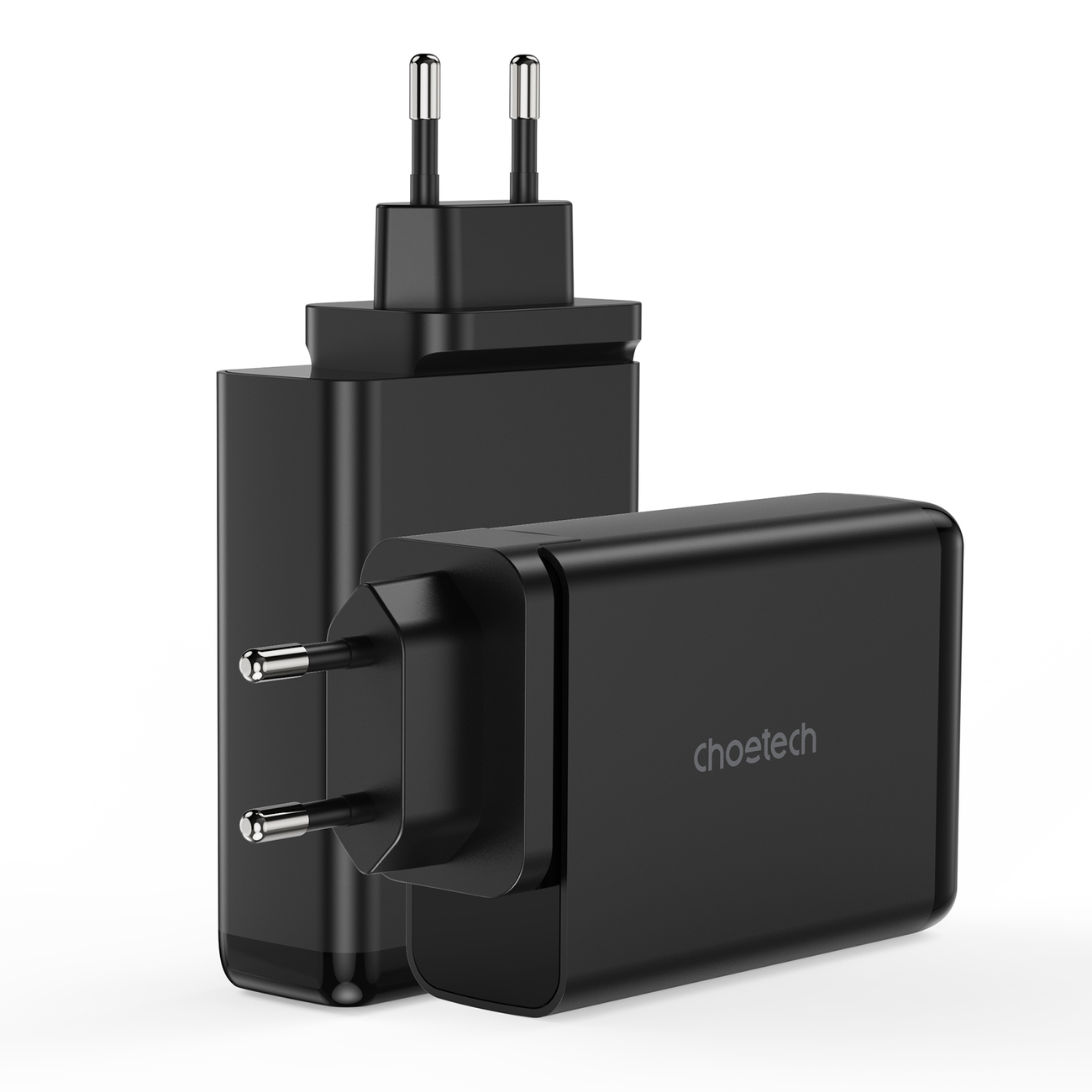 Laturivirtalähde GaN 140W 4 porttia 2x USB-C + 2x USB - musta