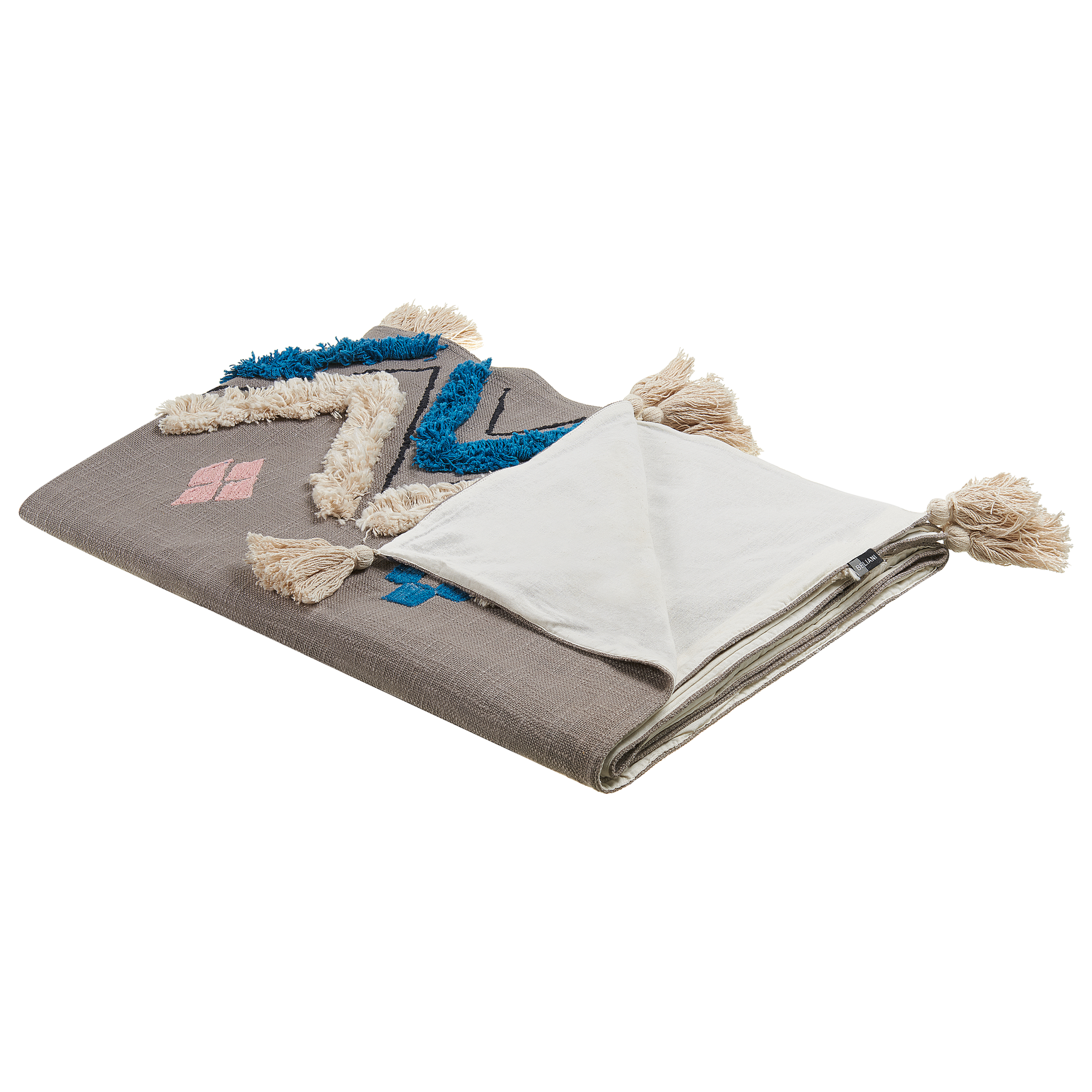 Torkkupeitto KOTTAYAM puuvilla 130 x 180 cm Harmaa