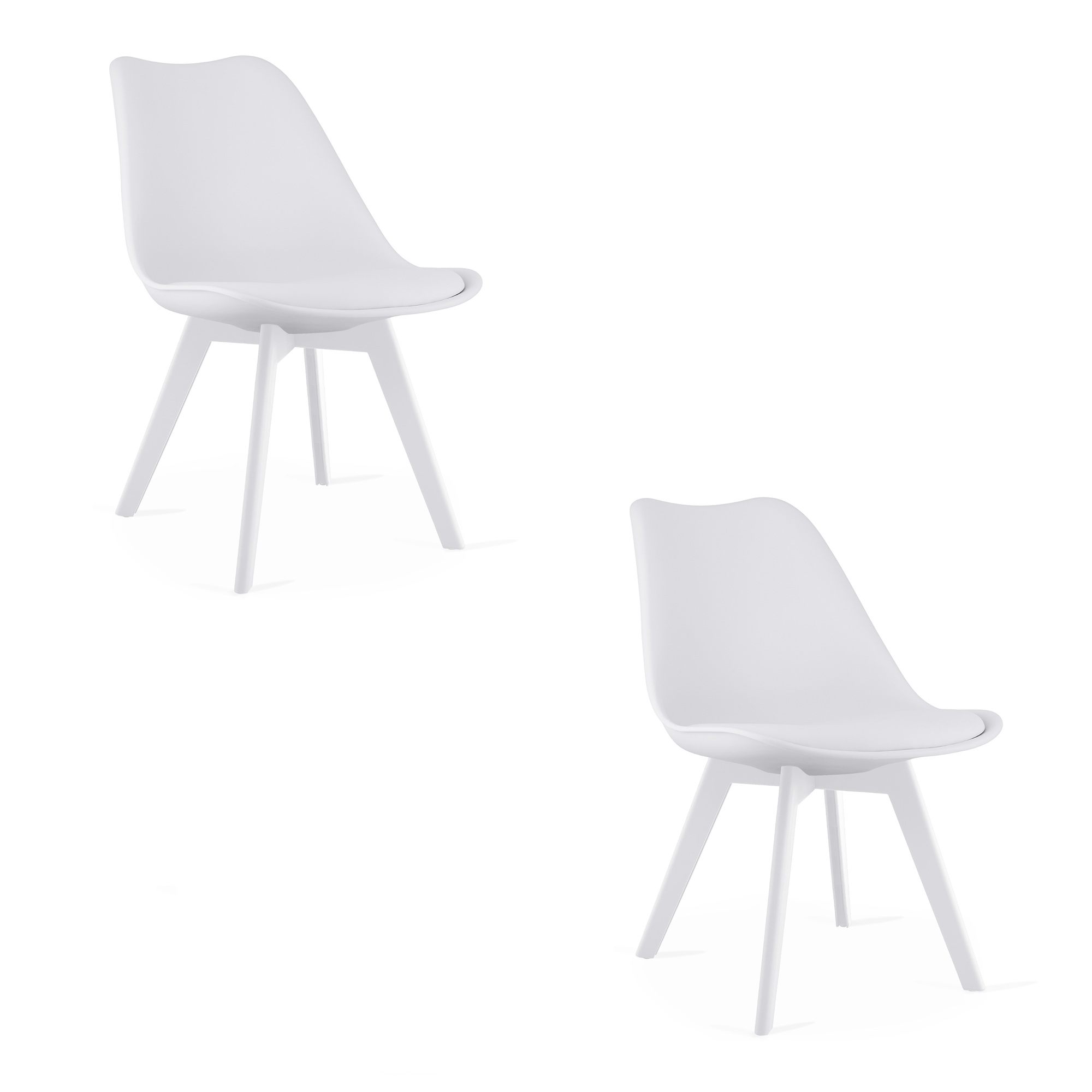 MARK-tuoli, valkoinen, valkoiset jalat, 2 kappaletta