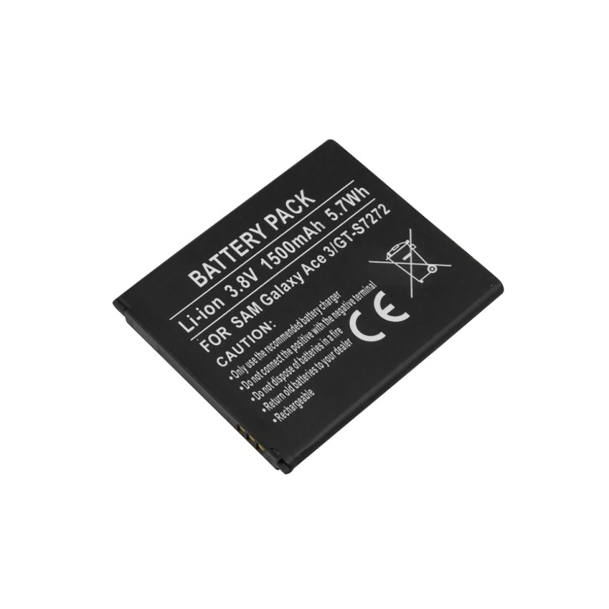 Batteri 1500mAh Samsung Galaxy Ace 3:lle ja GT-S7272:lle, Li-ion 3,8V