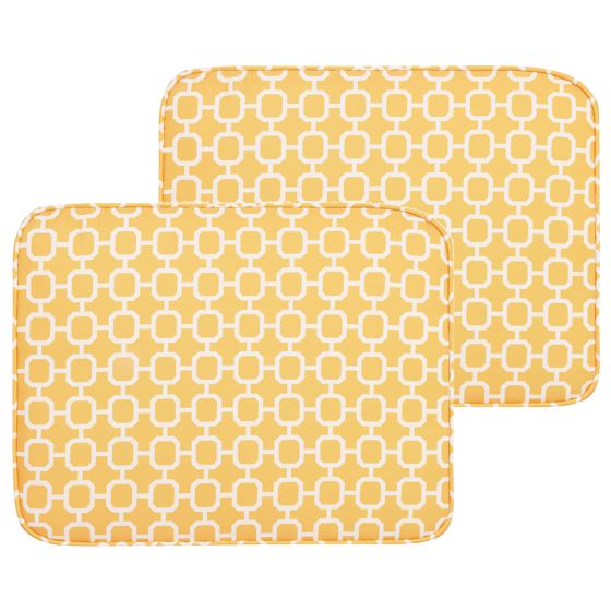 Puutarhatuolien istuintyynysetti 2 kpl FIJI 29 x 38 cm Keltainen