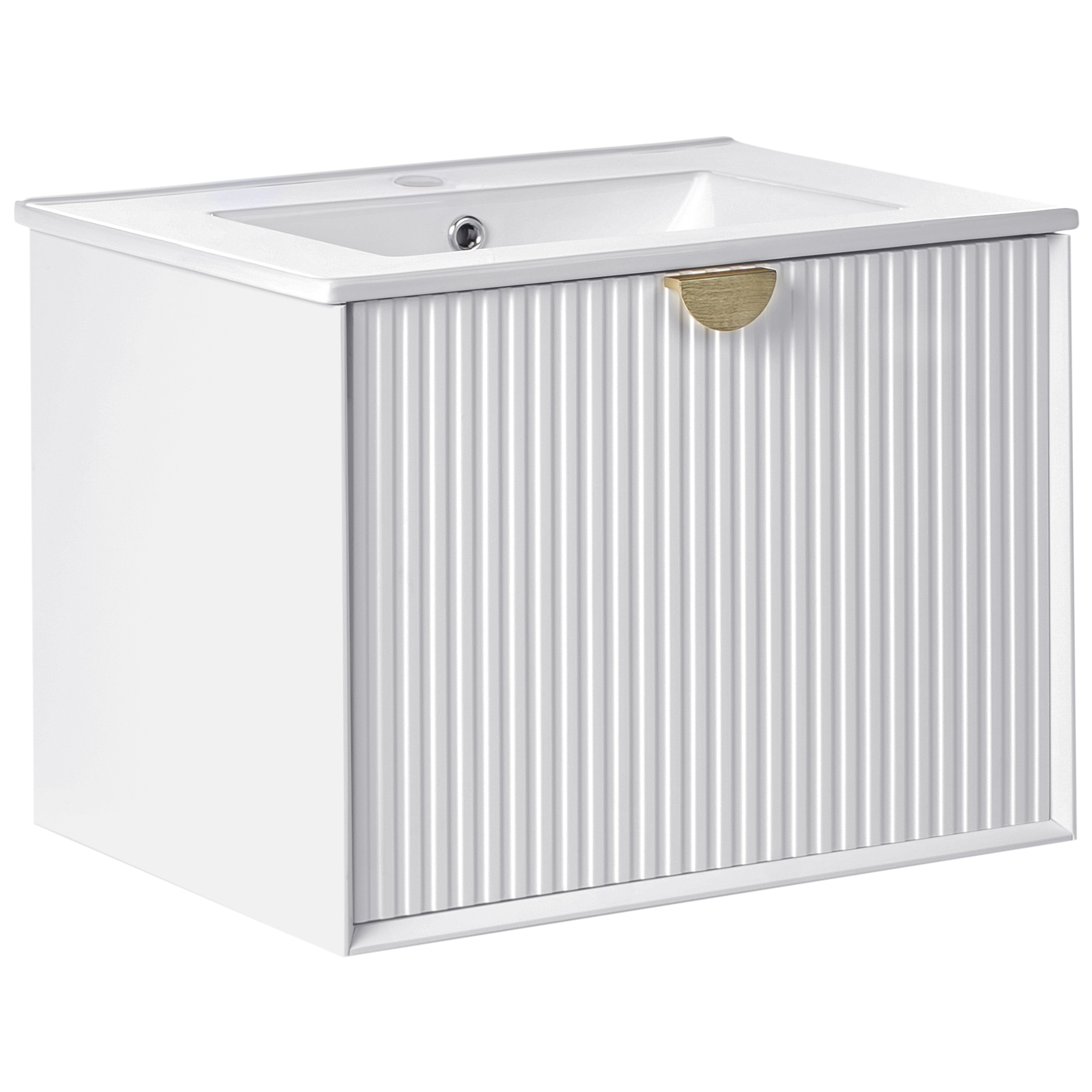 Seinäallaskaappi pesualtaalla BONAIRE 60 cm Valkoinen