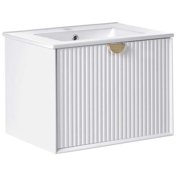 Seinäallaskaappi pesualtaalla BONAIRE 60 cm Valkoinen