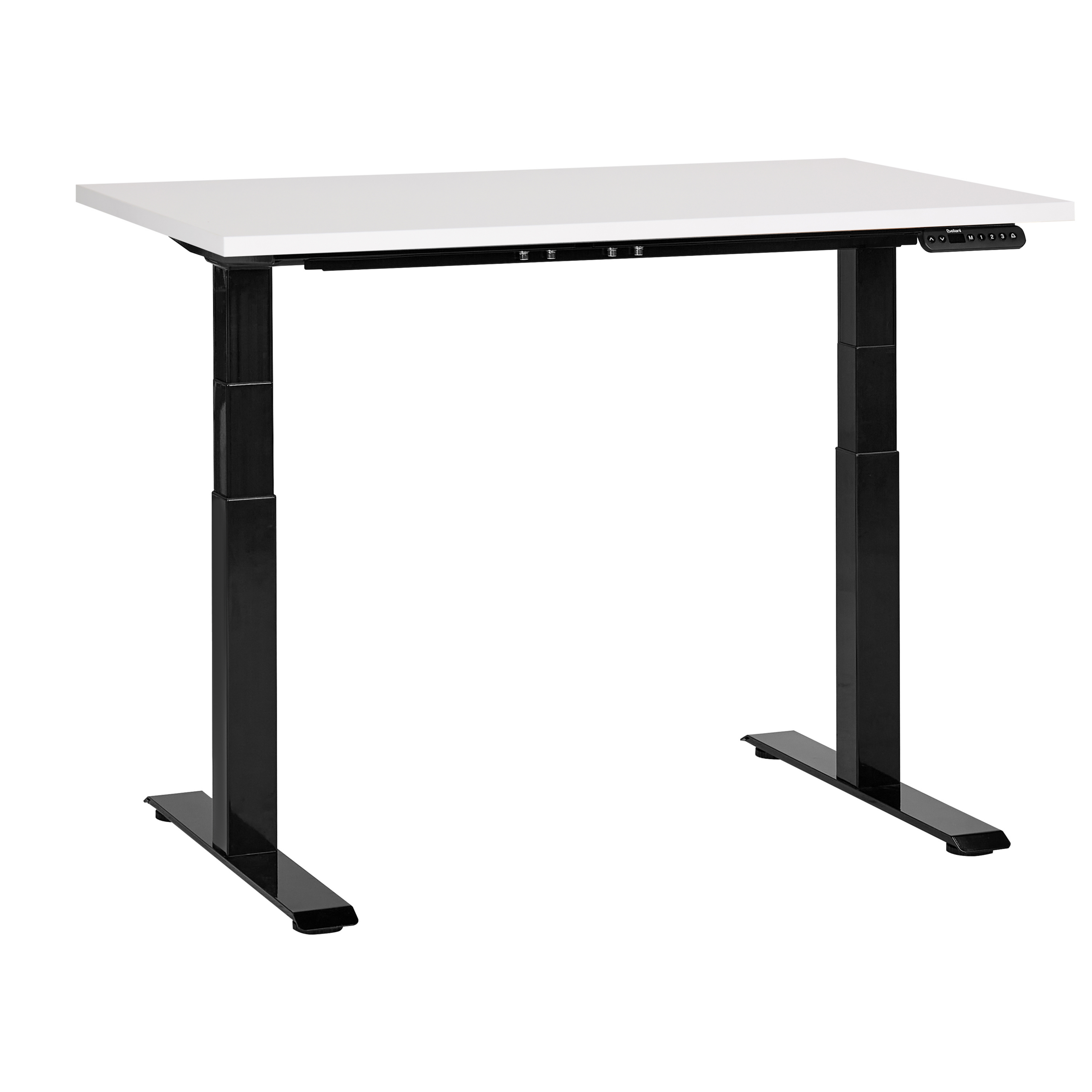 Sähkösäädettävä työpöytä DESTINES Valkoinen/musta 120 cm 72 cm