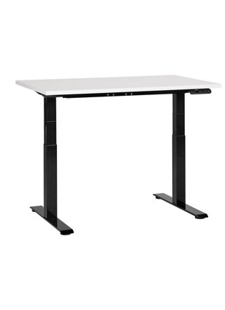 Sähkösäädettävä työpöytä DESTINES Valkoinen/musta 120 cm 72 cm