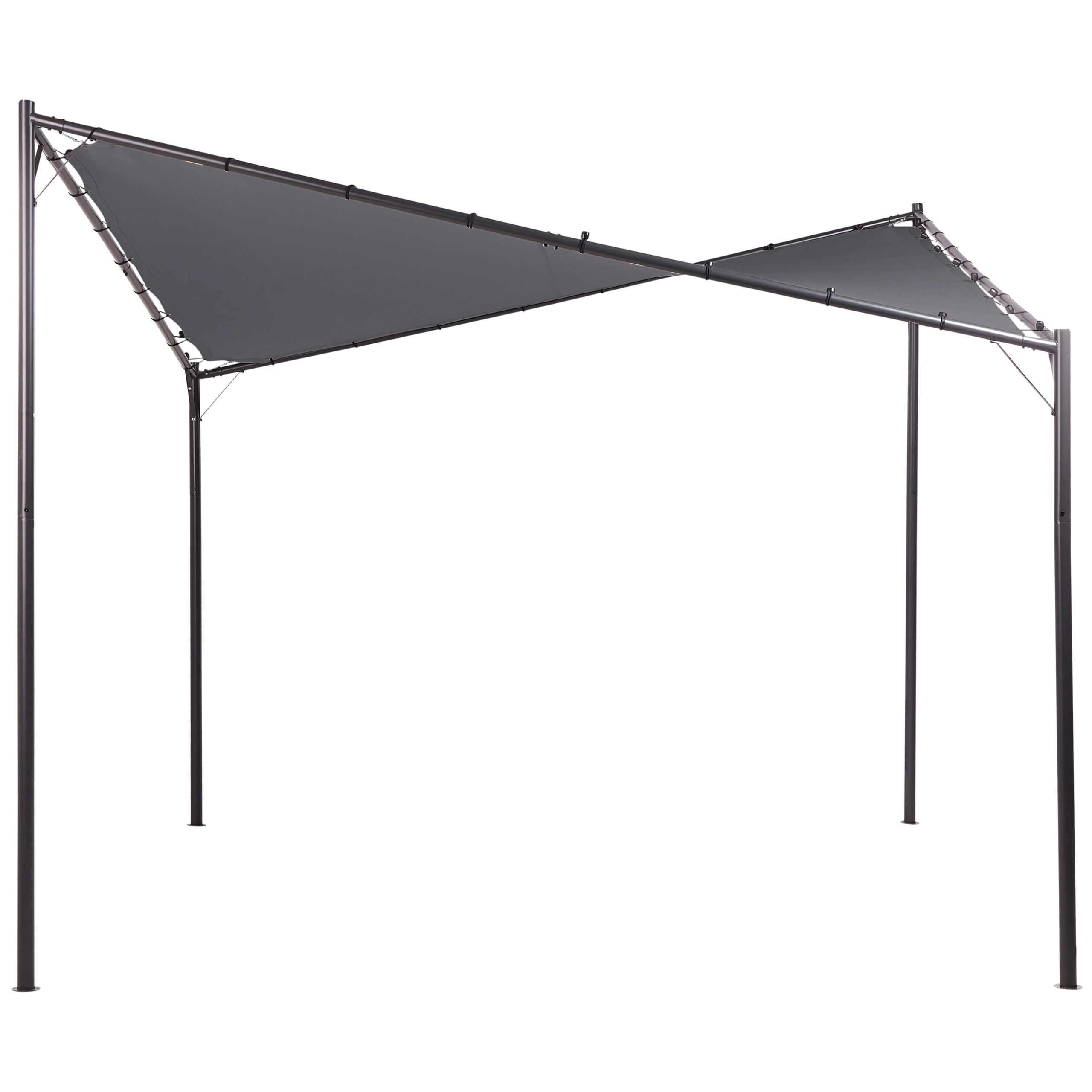 Paviljonki AVENTINE 300 cm 300 cm Metalli Tummanharmaa
