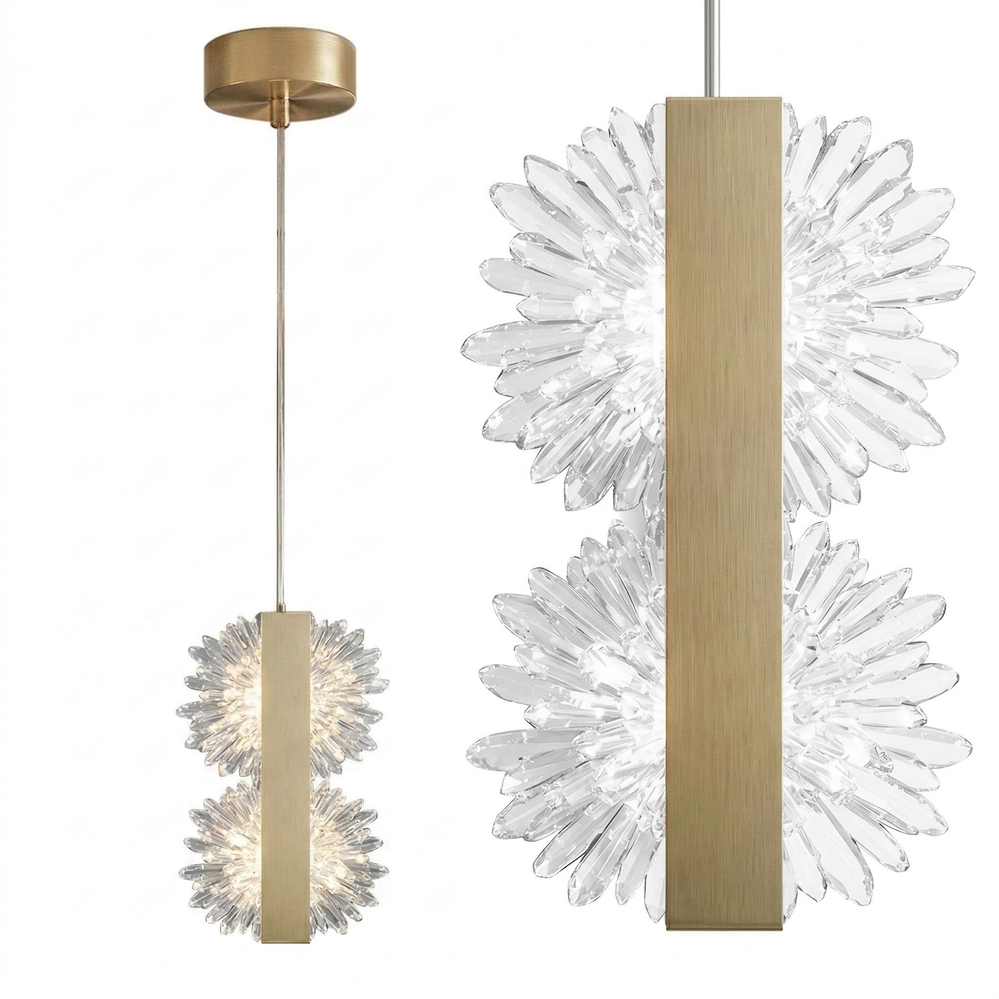 TOOLIGHT riippuvalaisin G148-2CP GOLD harjattu kulta, 13,5x13,5x20cm