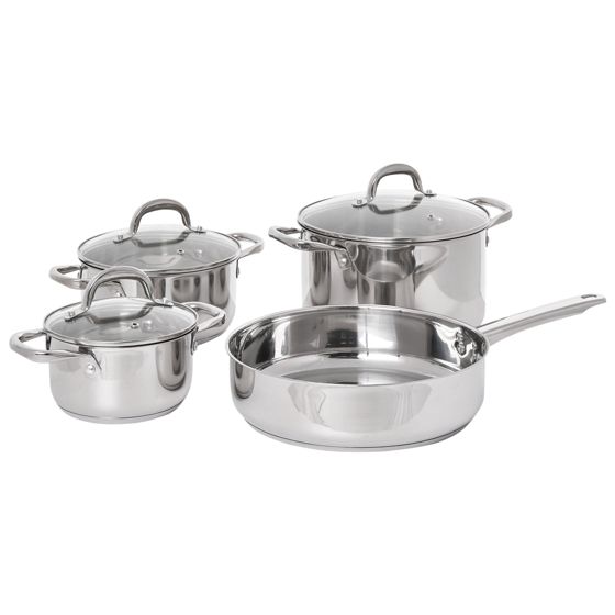 Keittoastiasetti 7 osaa PRIMECOOK Ruostumaton teräs Hopea