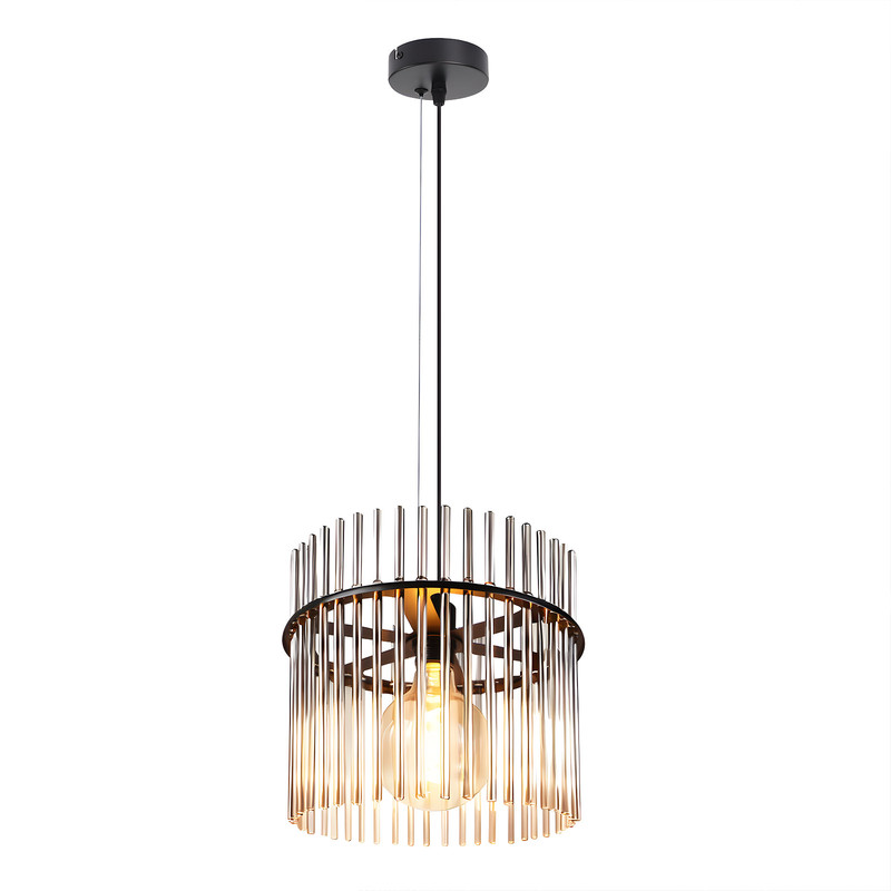 NETTLIFE Retro Musta Ripustusvalaisin, Lasinen riippuvalaisin E27-kannakkeella, 1-hehku,30 cm, Ruokapöydälle, Keittiöön (ilman lamppua)