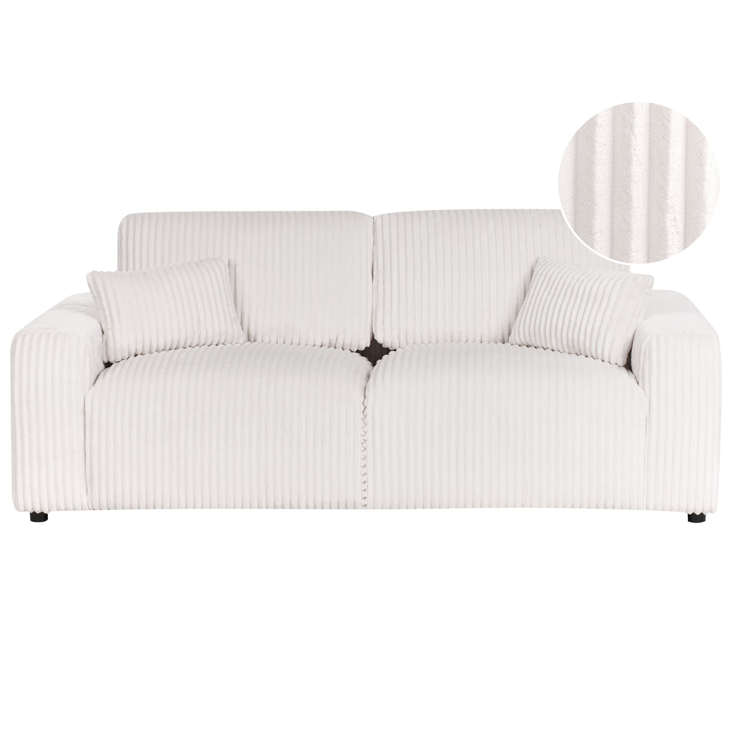 SANDORA vakosametti Luonnonvalkoinen 3-istuttava