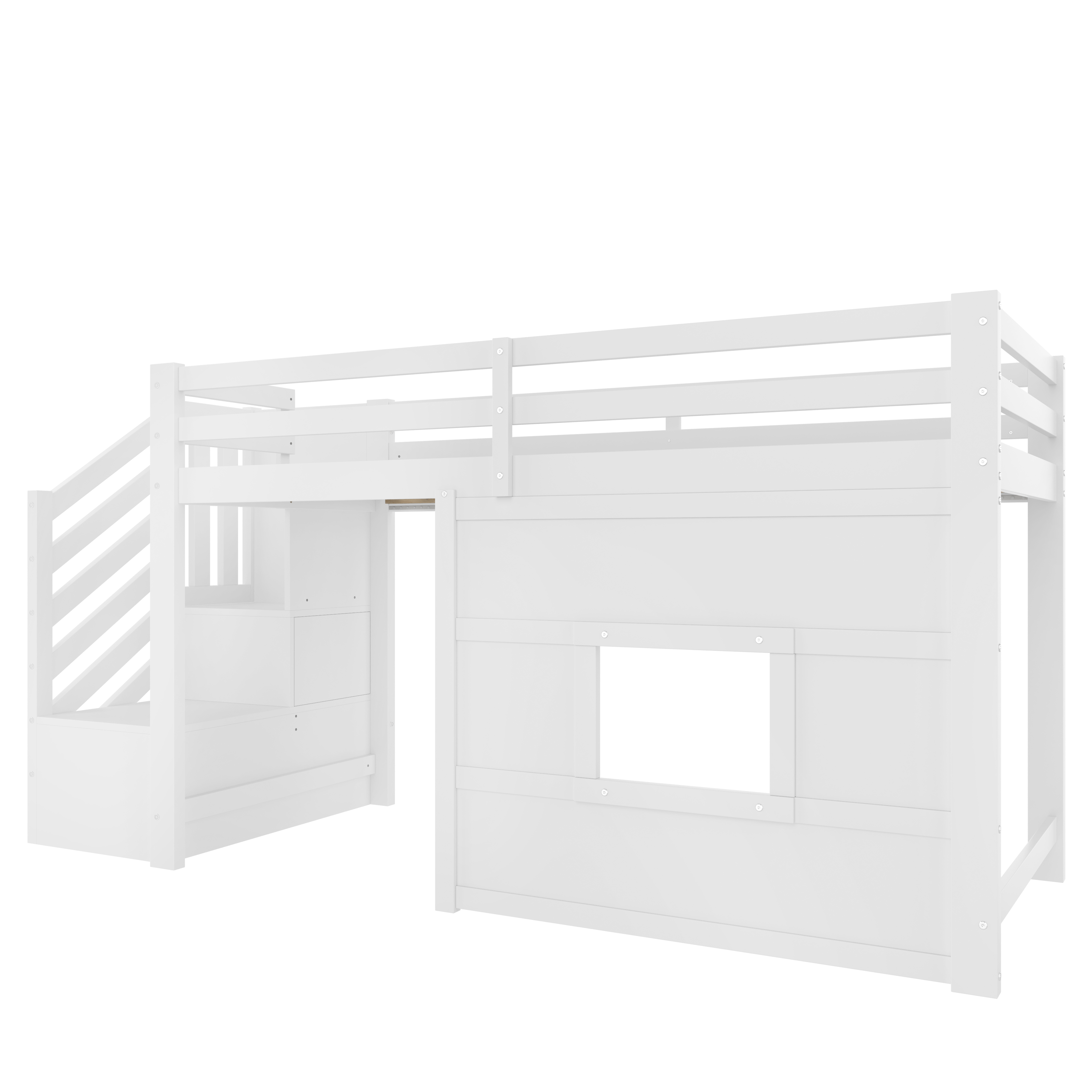 sänky 90x200 cm turva-aidat säilytystila säleikkö valkoinen mänty MDF vaneri