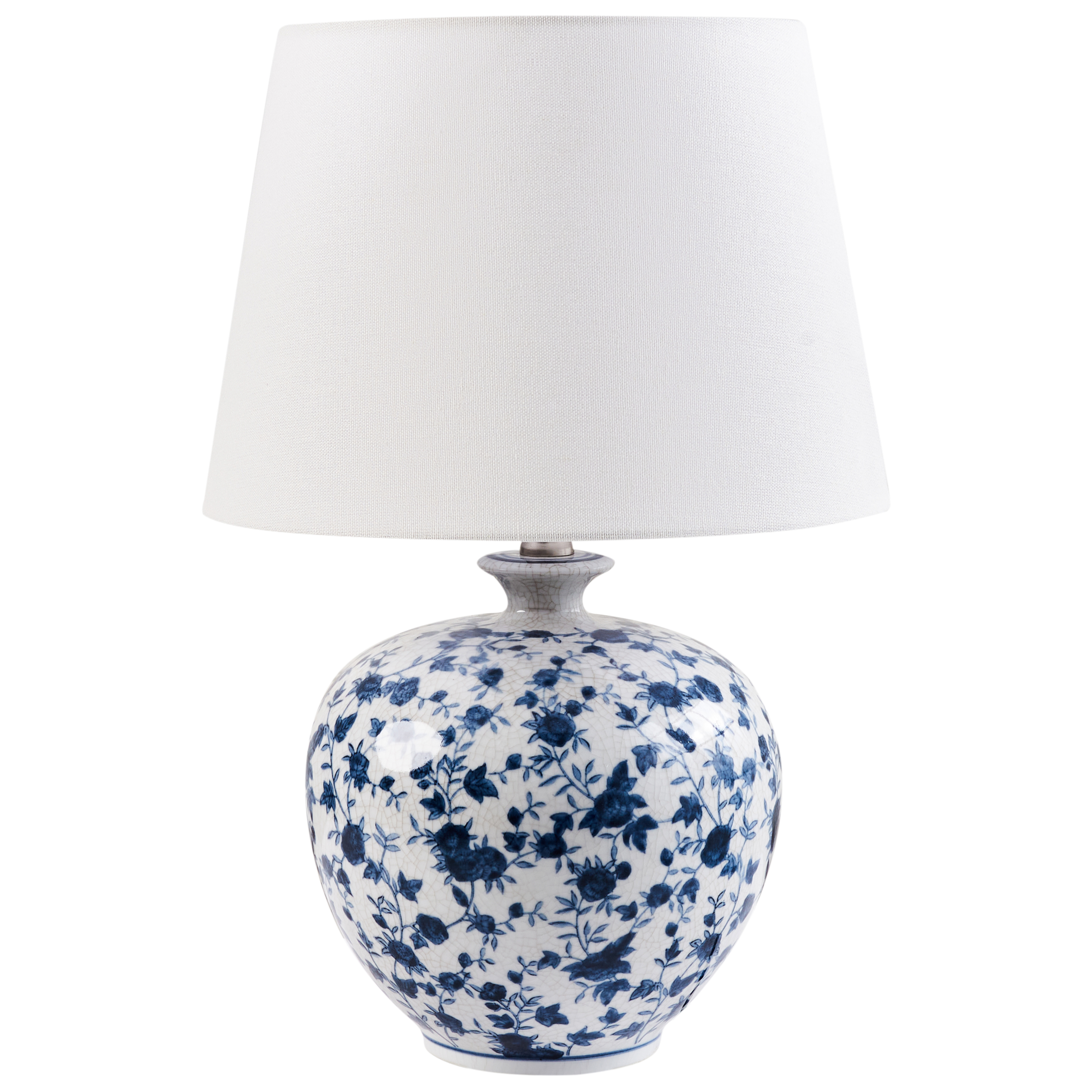 Pöytävalaisin SILVES posliini Valkoinen/sininen