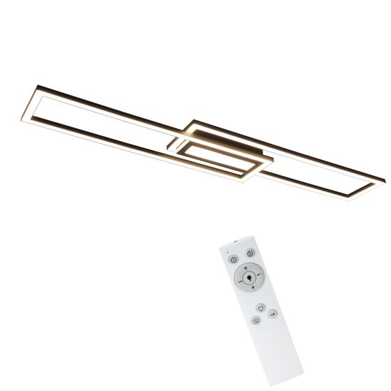 NETTLIFE LED - kattovalaisin, musta Kattovalaisin, moderni, geometrinen, himmennettävä Kattovalaistus Kaukosäätimellä