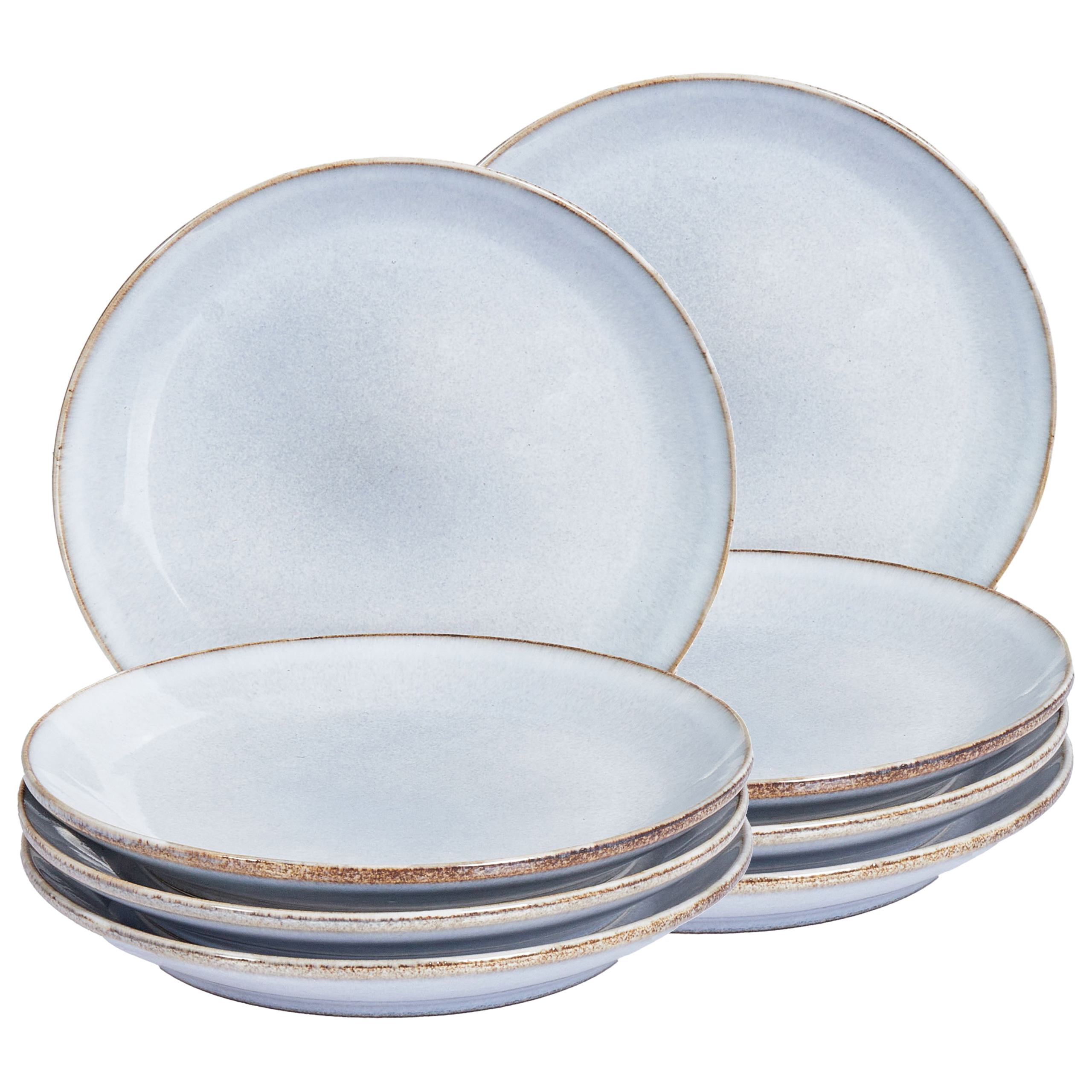 Sivulautassetti 8 kpl JUNIPER kivitavara Vaaleansininen