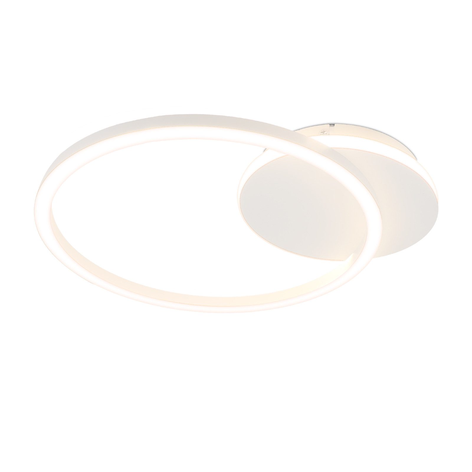NETTLIFE LED-kattovalaisin,olohuoneeseen,24W,musta,moderni,2 rengasta,3000K,lämmin,valkoinen