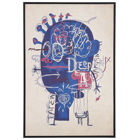 Canvas-taulu TREPPIO Abstrakti aihe 63 x 99 cm Sininen