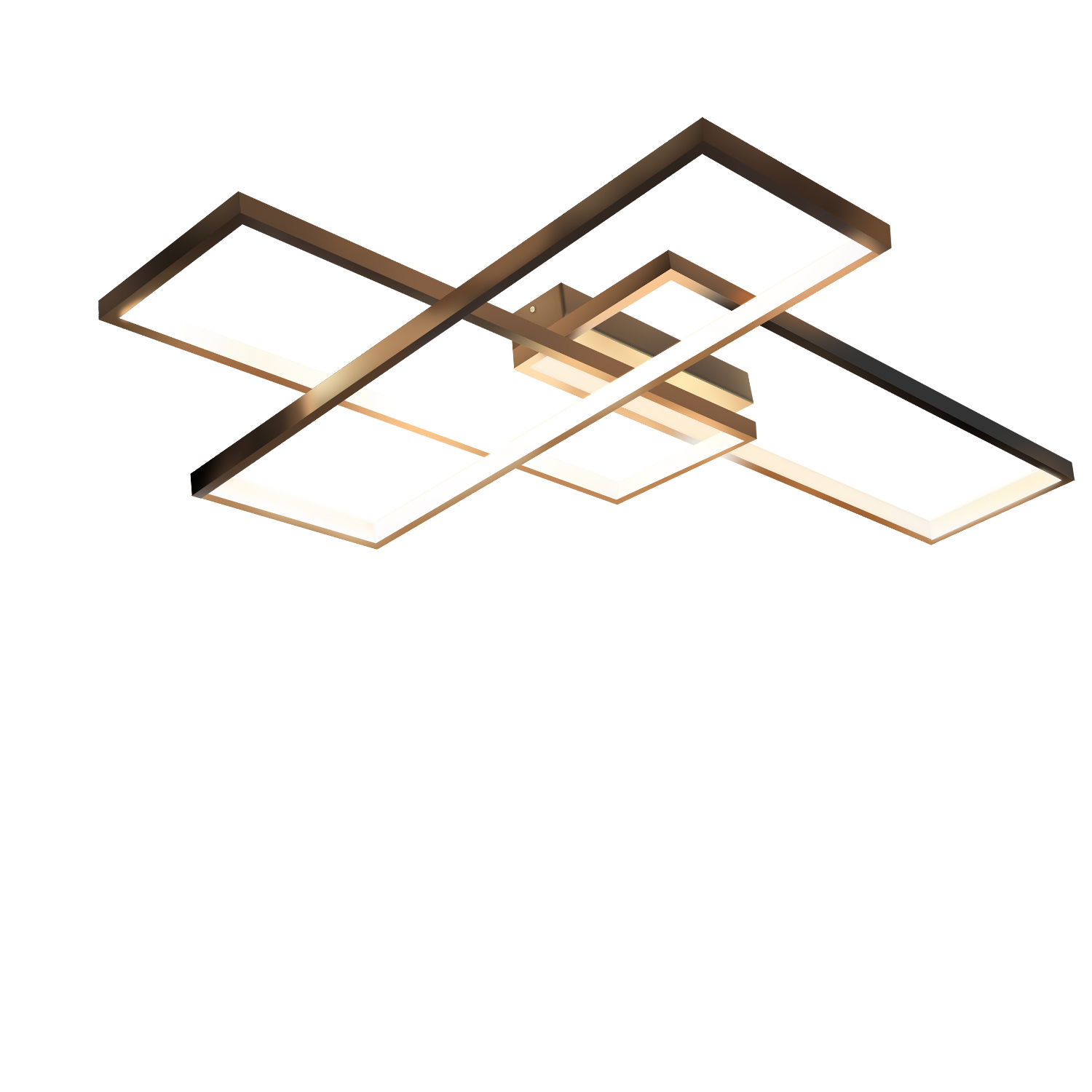 NETTLIFE LED-kattovalaisin, moderni kattovalaistus 3 neliöllä, 67x47x10cm, 35W metallinen kattovalaisin seinävalaisin, musta, 3000K