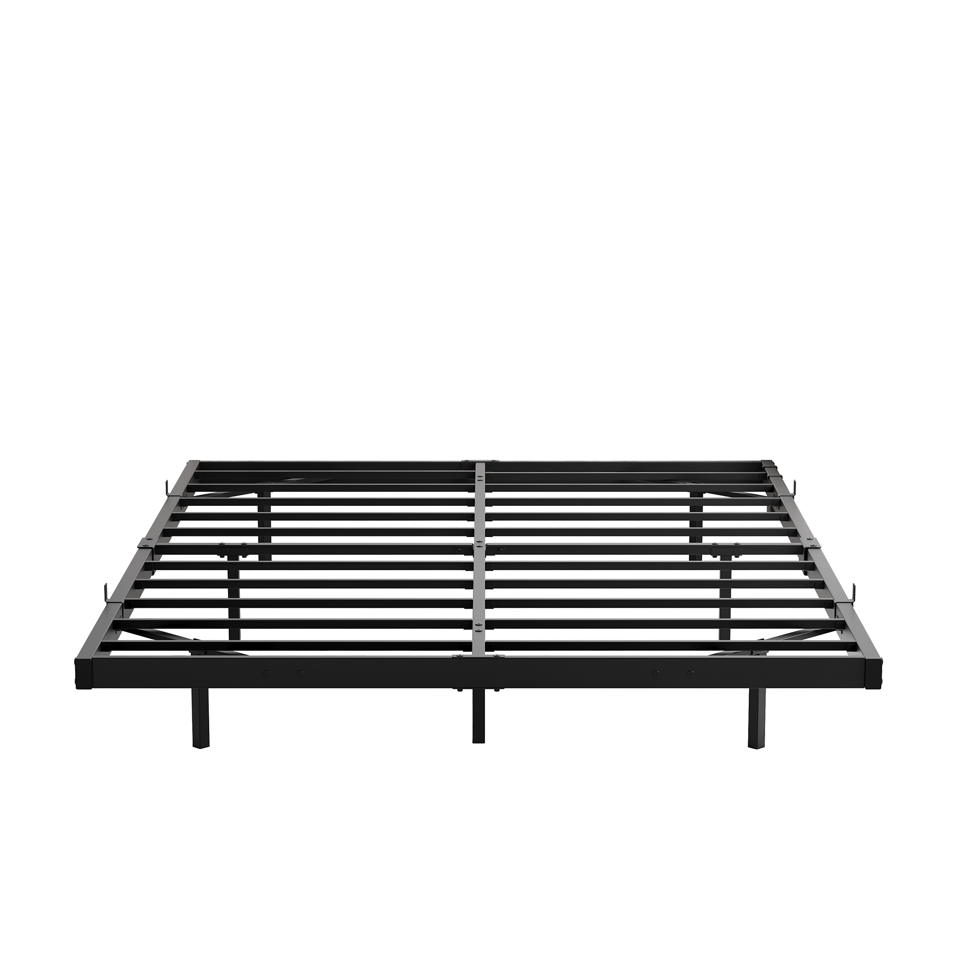 Sänky 140x190 cm LED-valaistus ja latausasema musta metalli