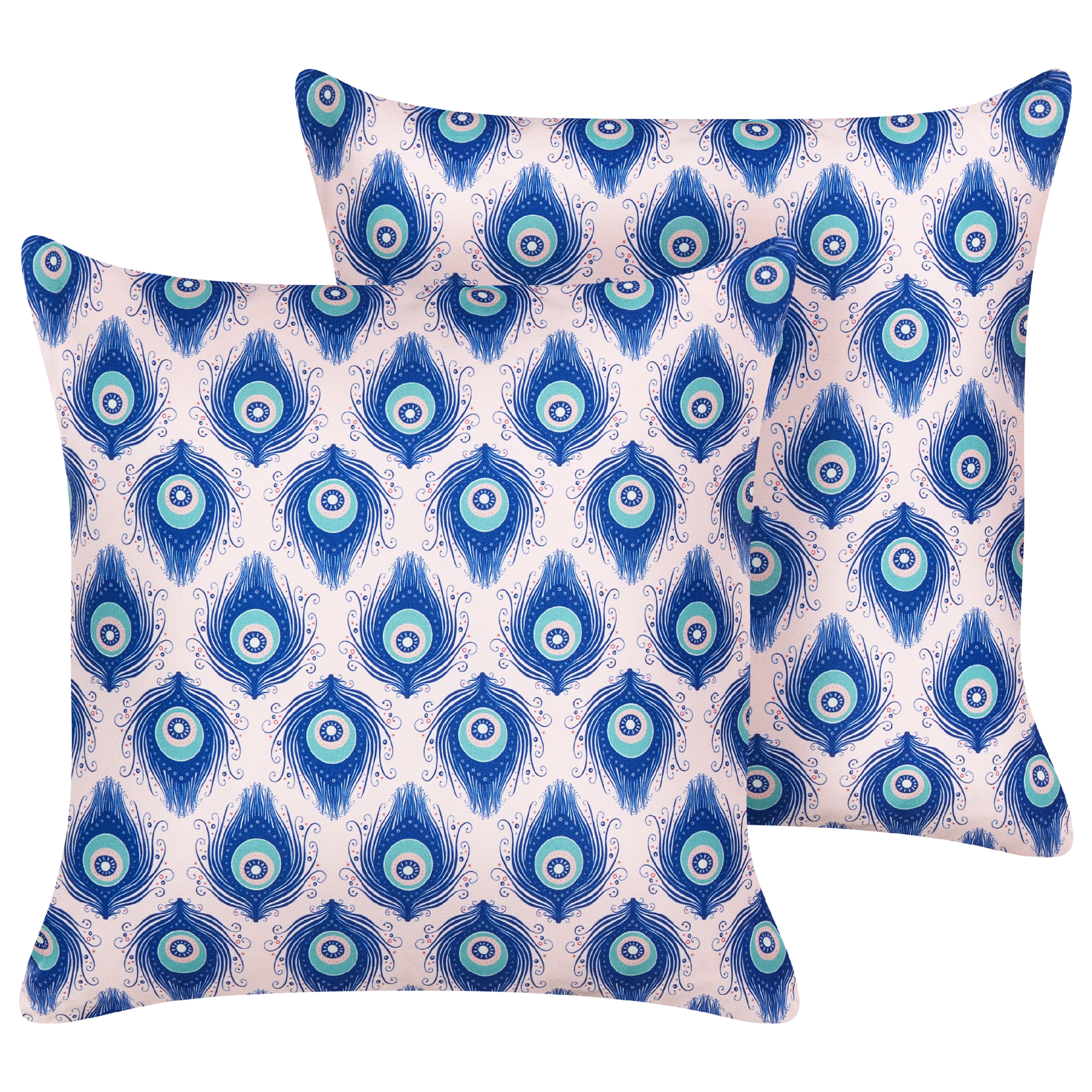 Ulkotyynysetti 2 kpl CERIANA Eläinkuvio 45 x 45 cm Sininen