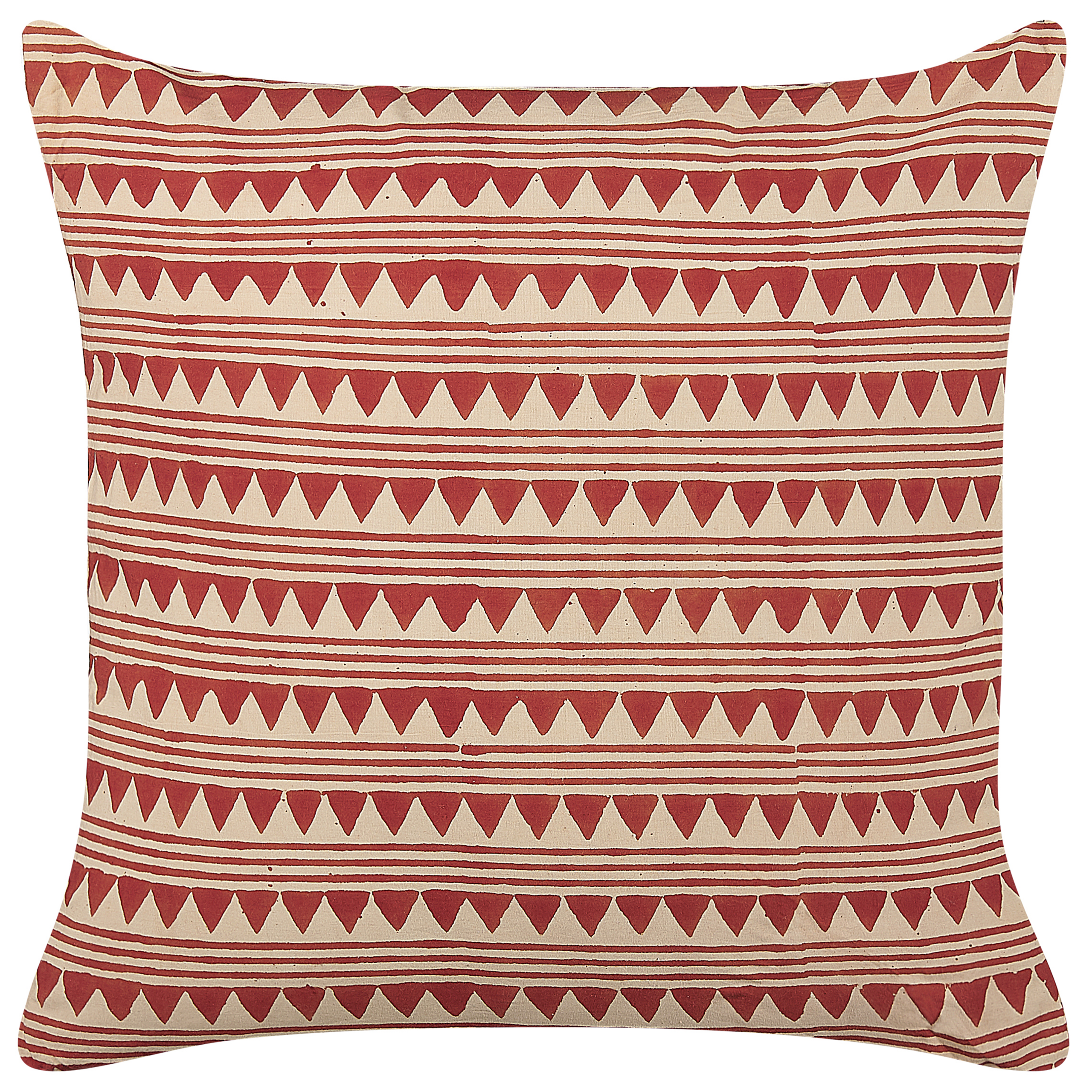 Koristetyyny DEGLUPTA 45 x 45 cm Puuvilla Punainen Siksak-kuvio
